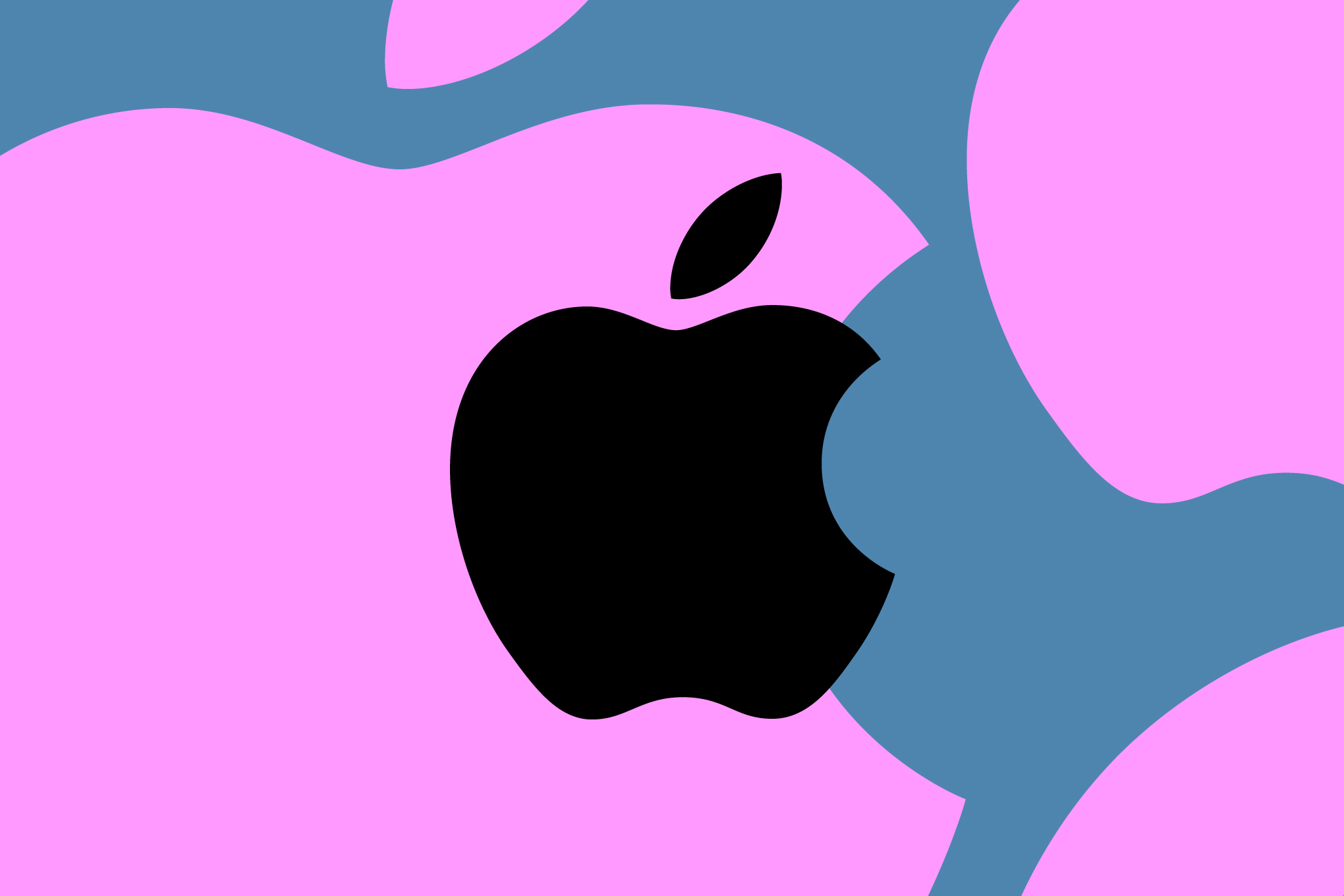 Vector illustration of the Apple logo.