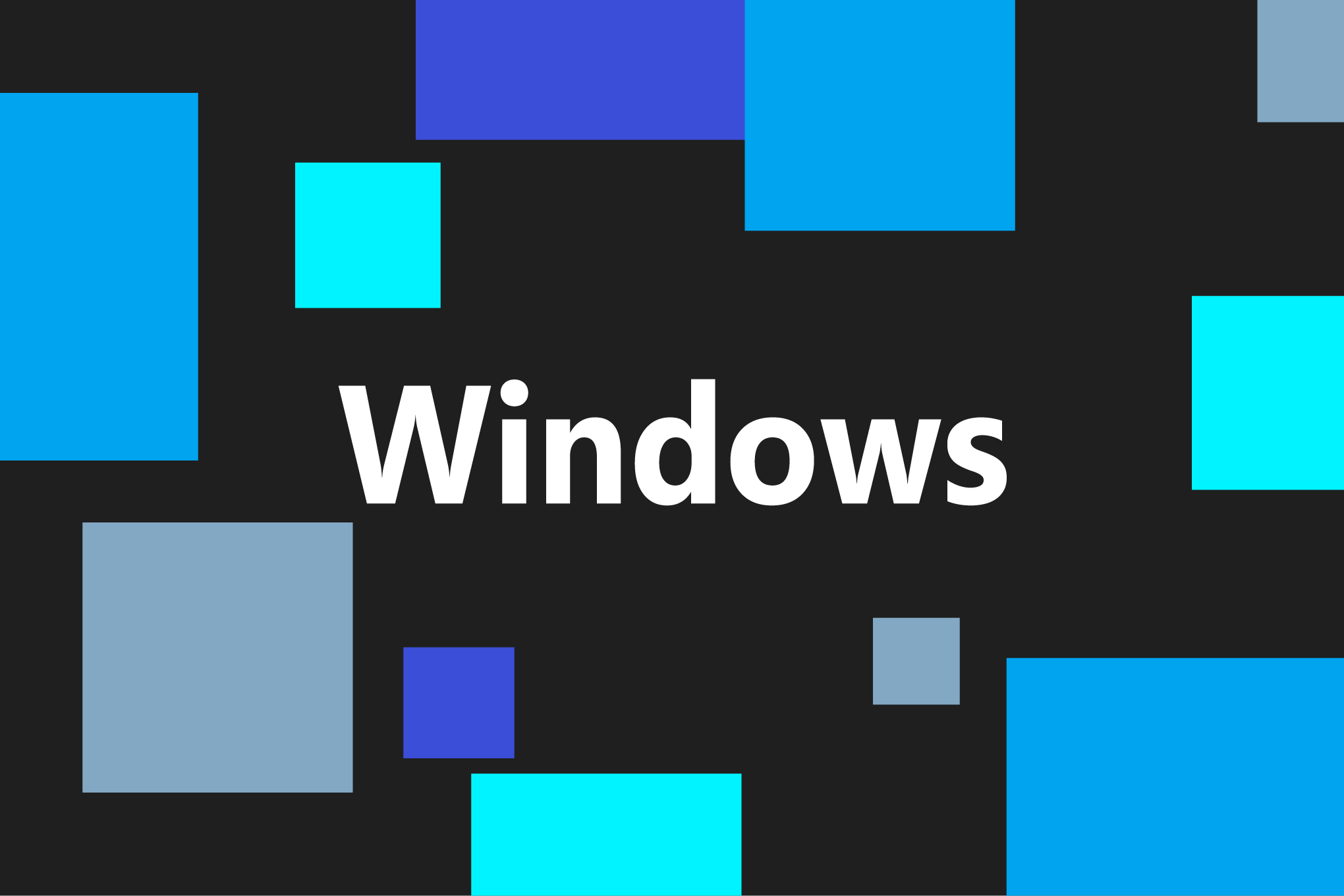 Windows logo on black background