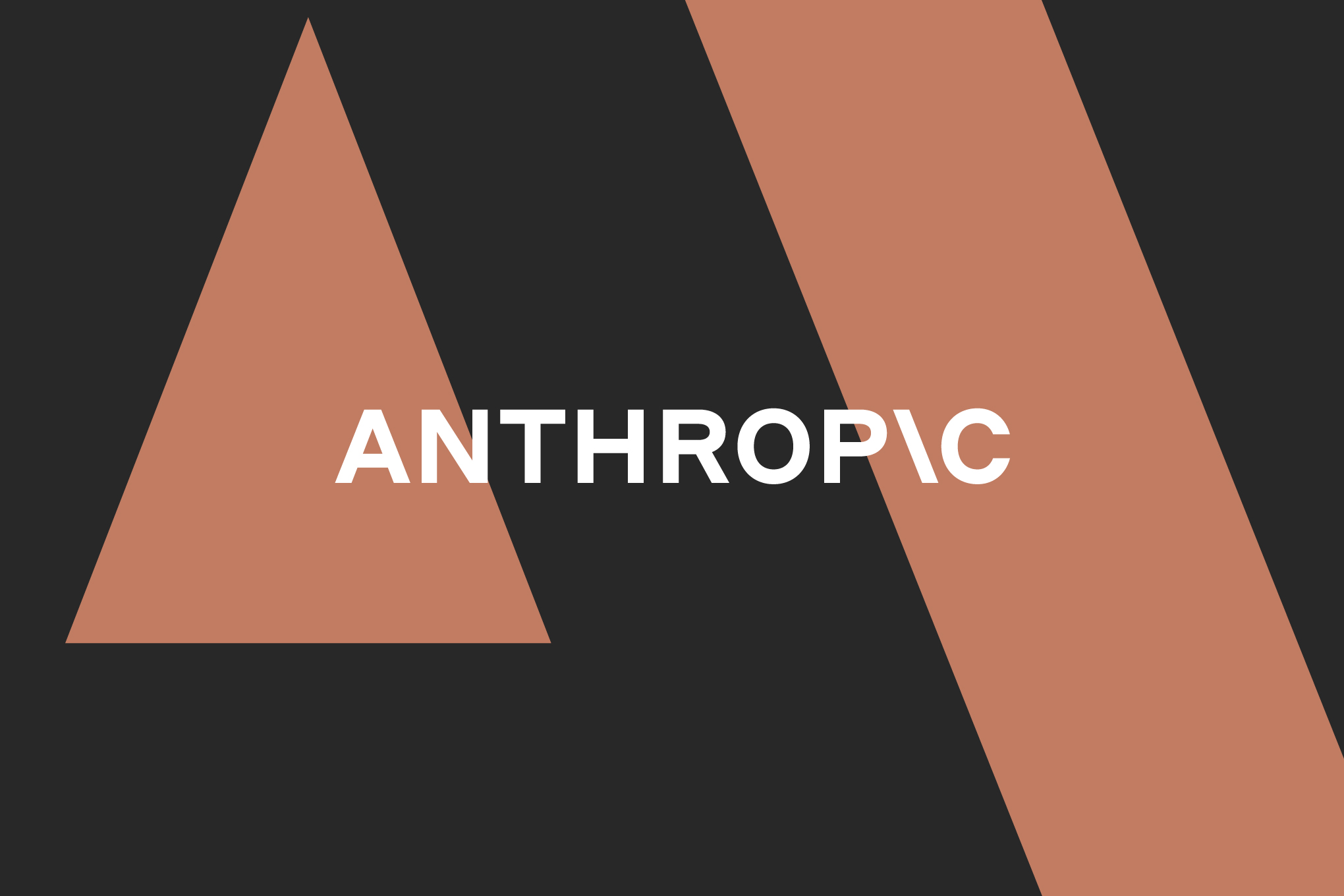 Anthropic on a black and orange background.