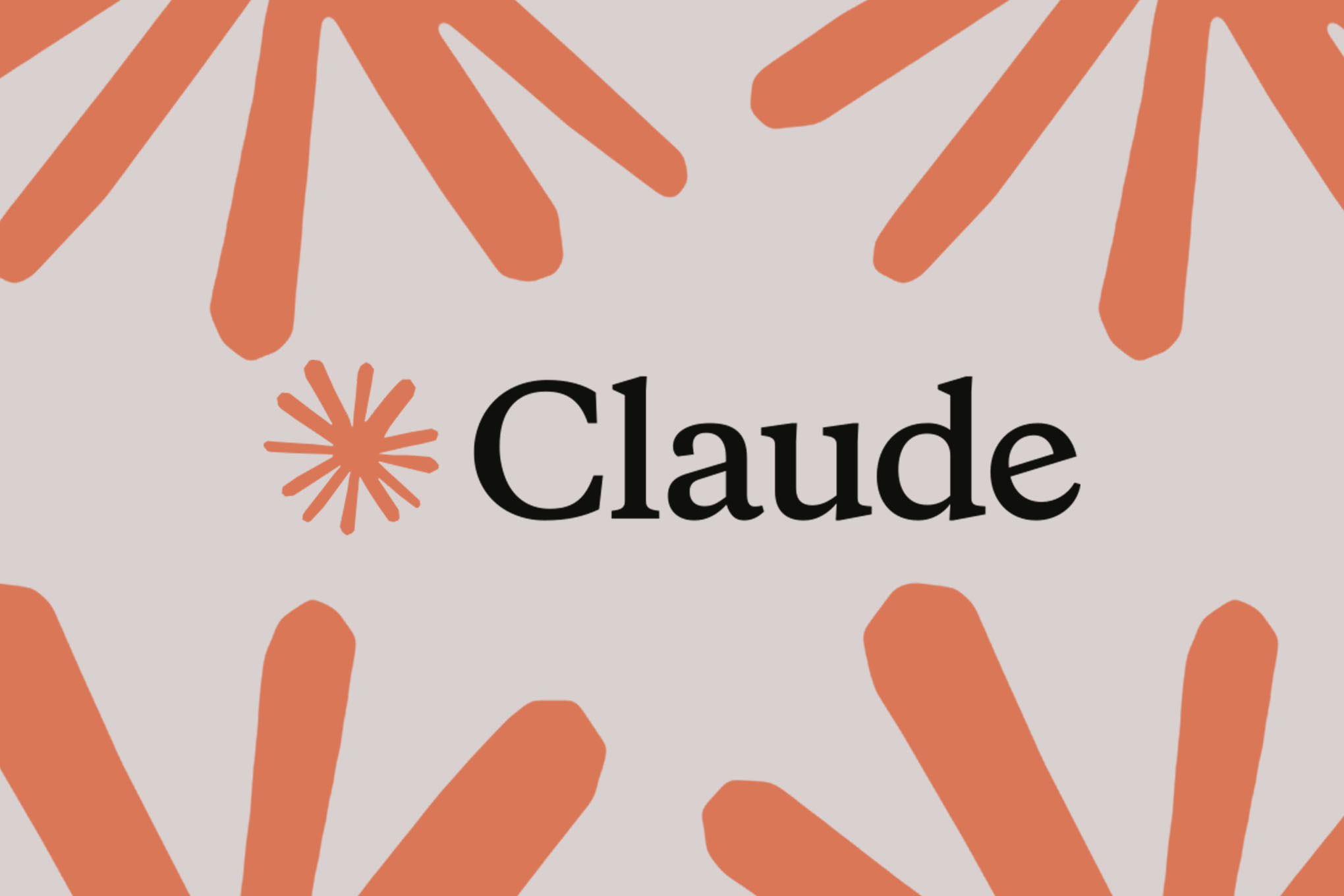 The Claude logo on a beige background.