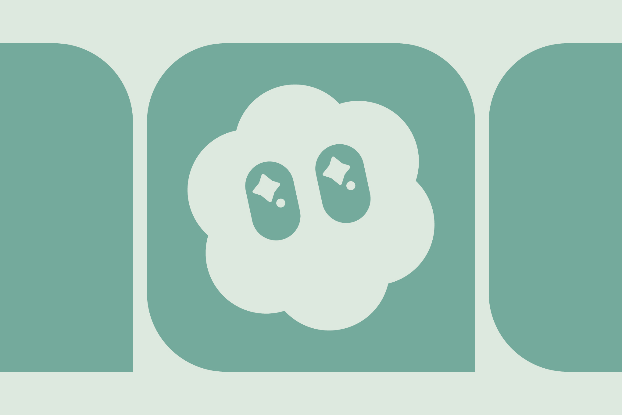 Sora logo on a graphic green background.