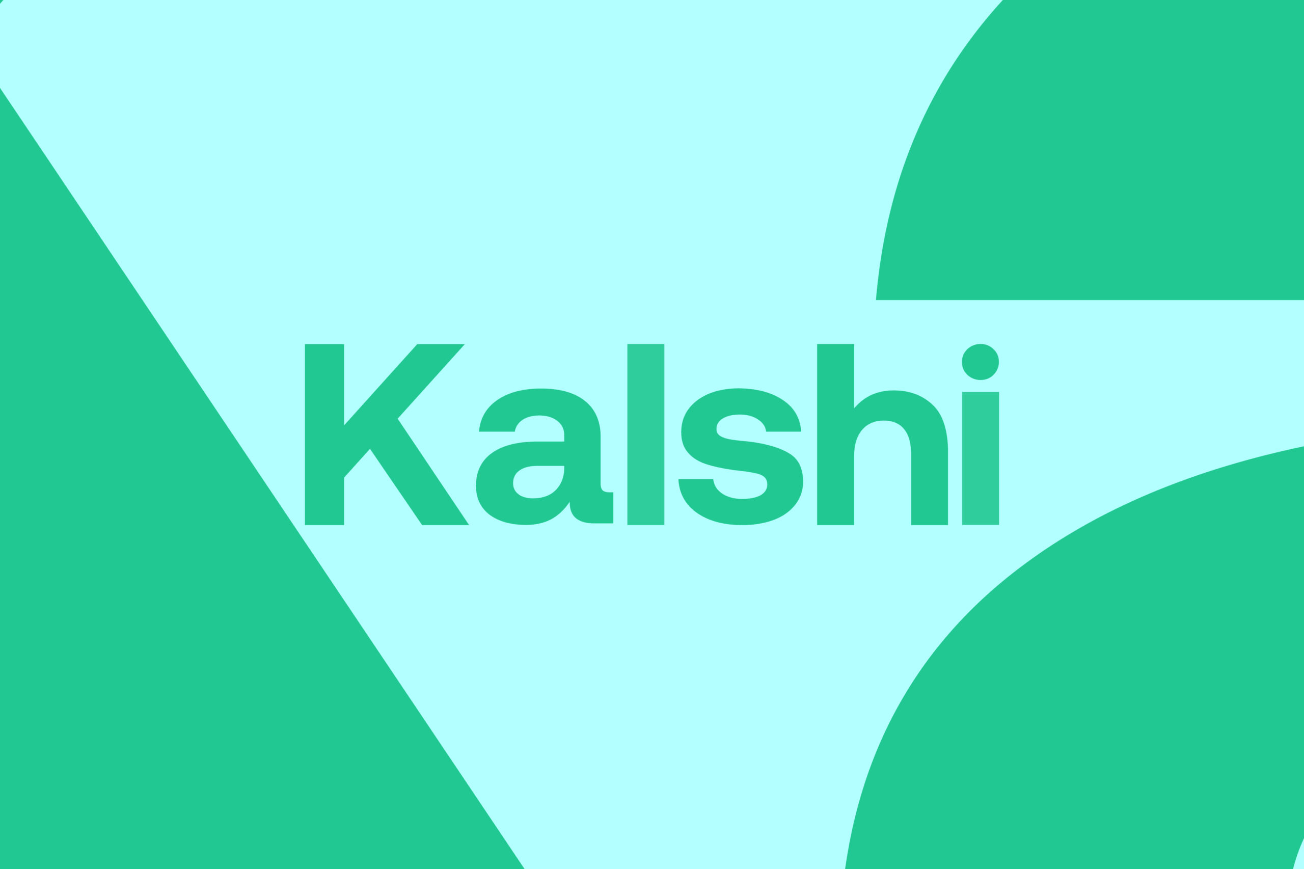 Kalshi logo on a green background.