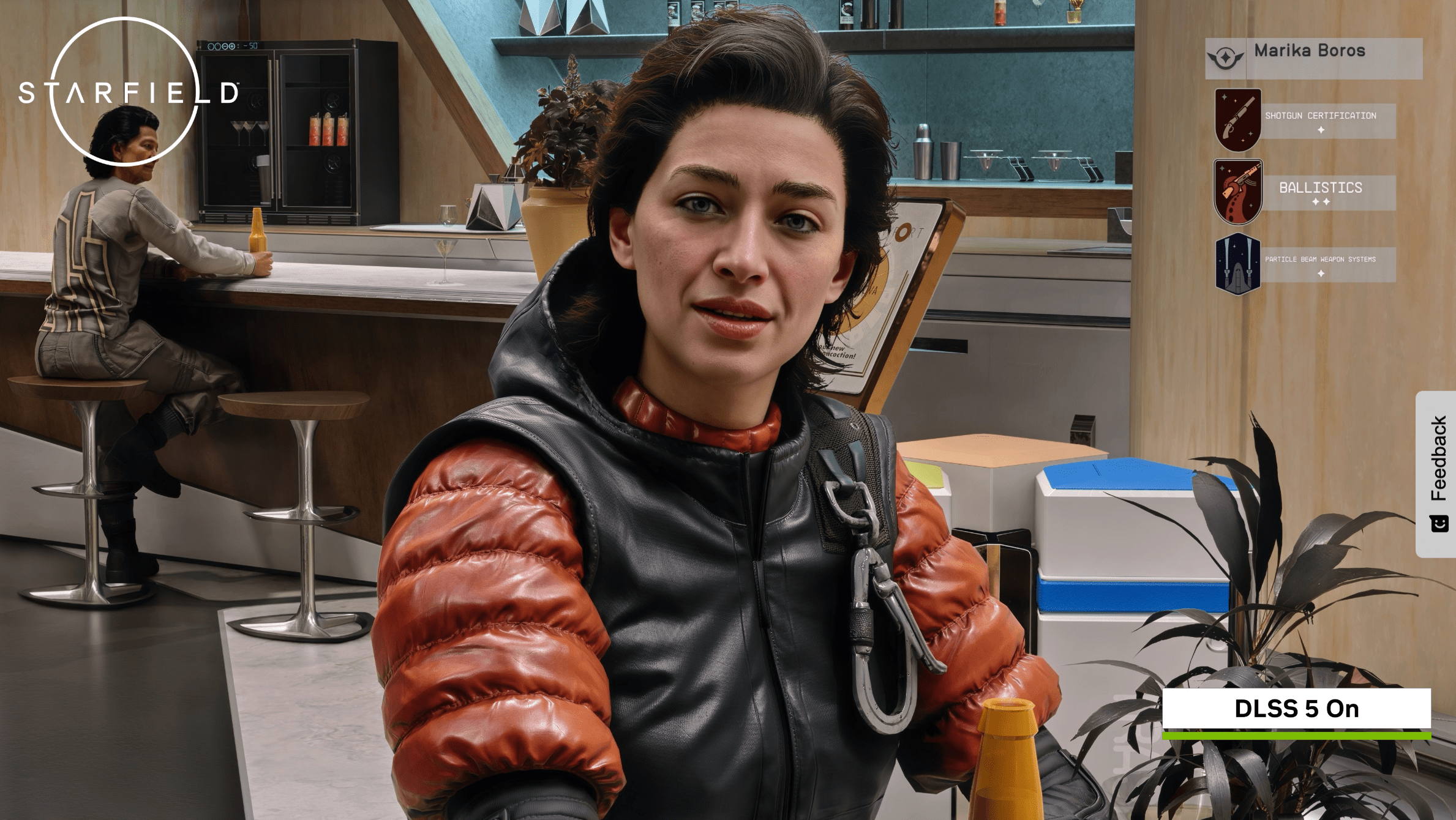 A screenshot of Starfield with DLSS 5 on.