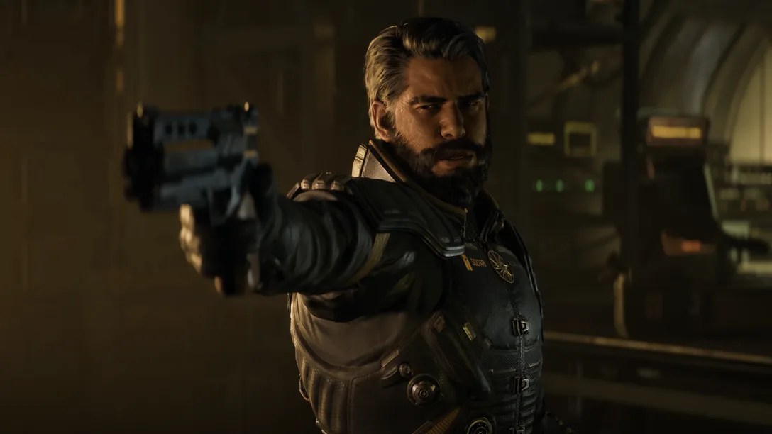 A screenshot from the video game Saros.