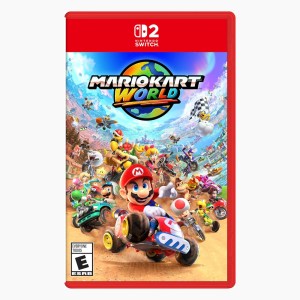 Mario Kart World's world case on a plain white background.