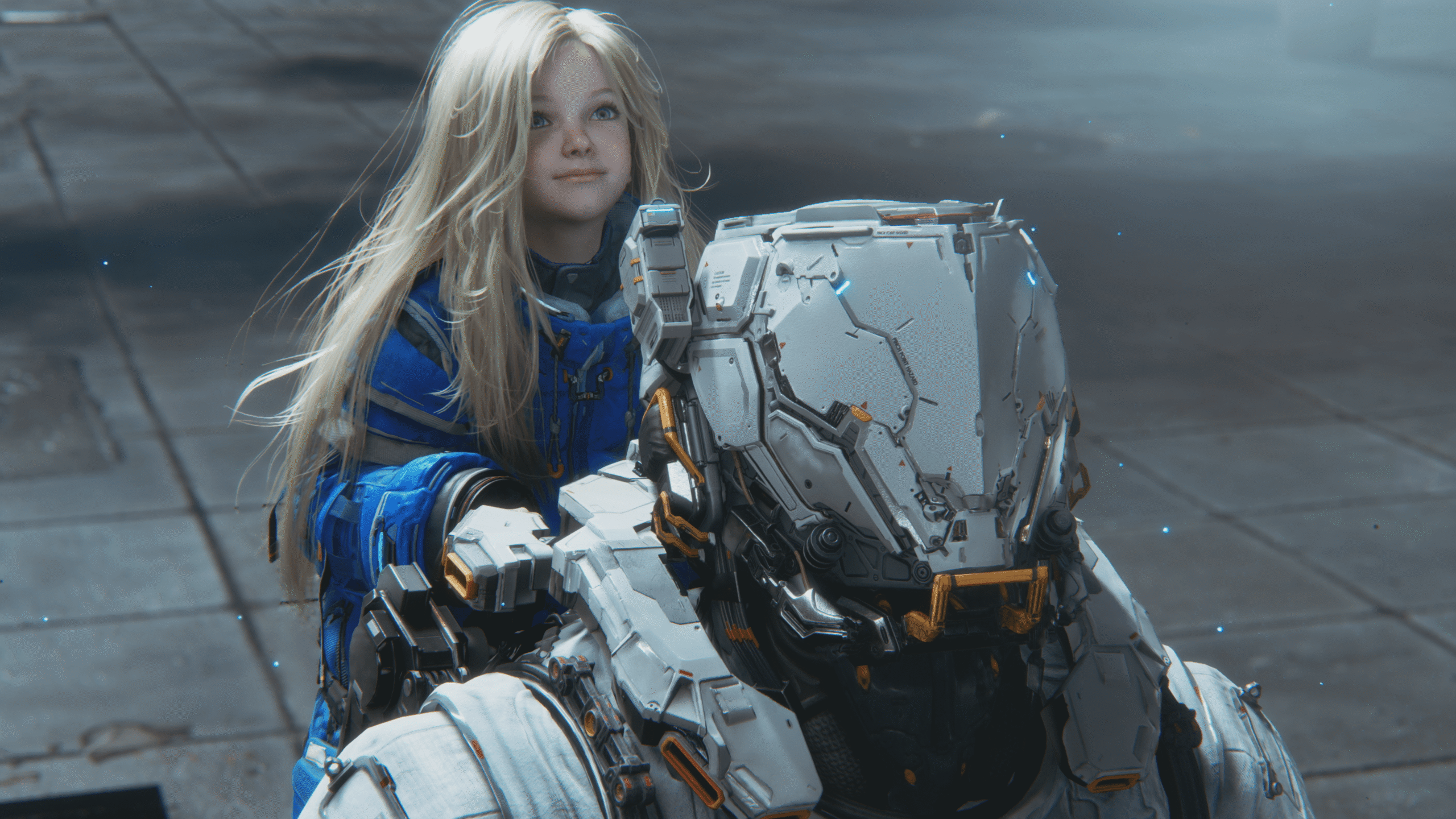 A screenshot from the video game Pragmata.