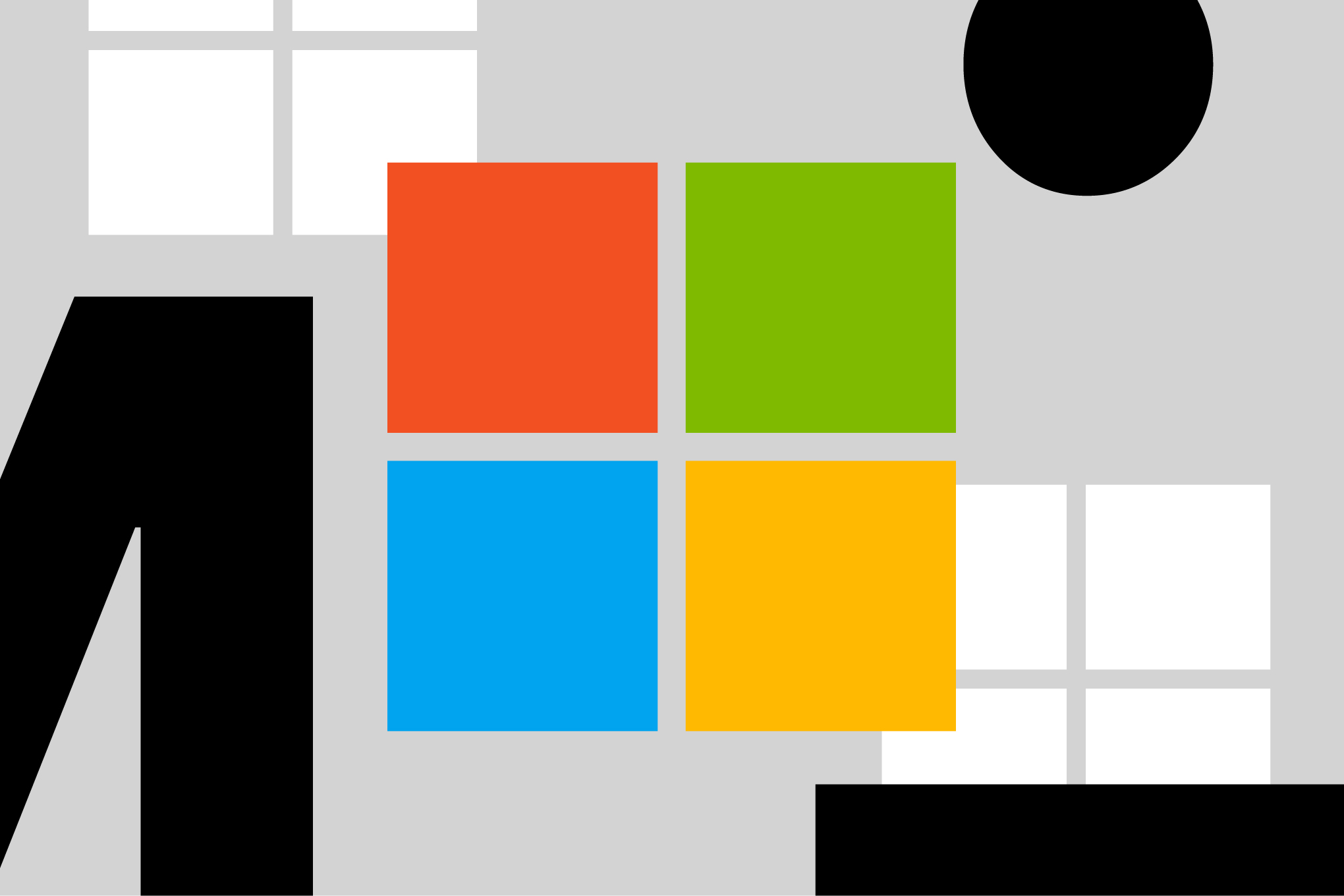 Vector illustration of the Microsoft logo.