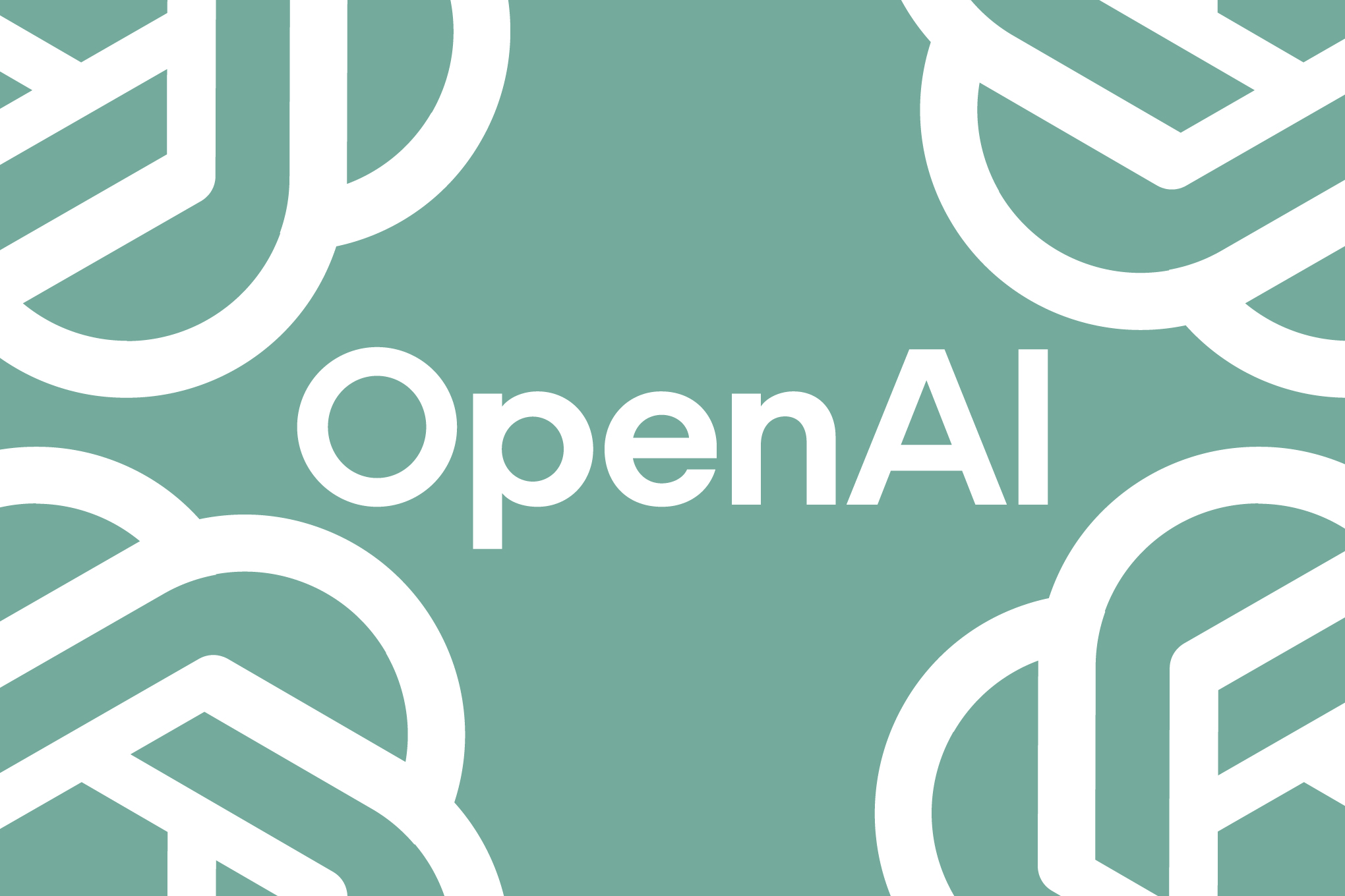 Vector illustration of the Open AI logo.