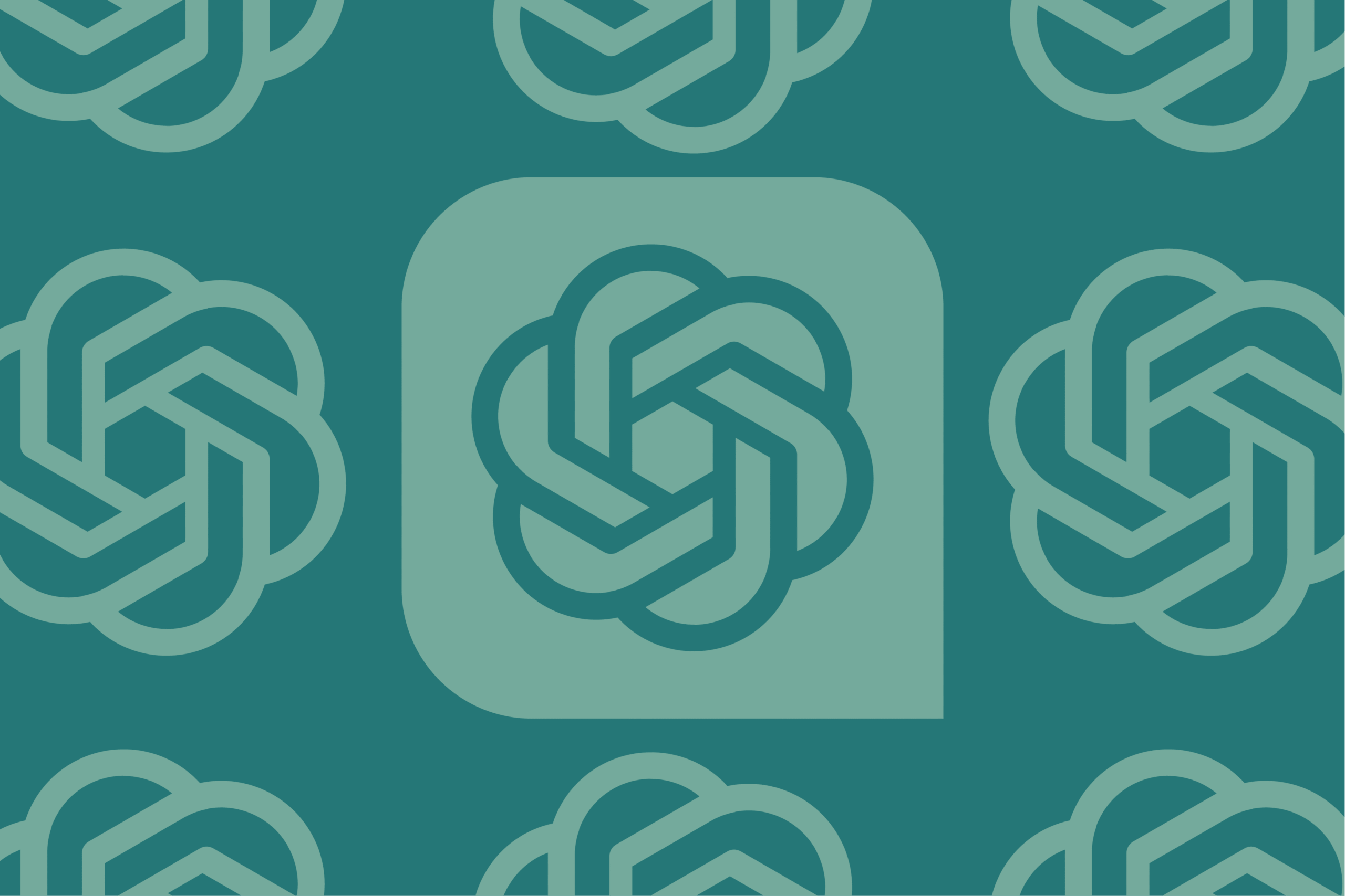 Chat GPT logo on a graphic green background.