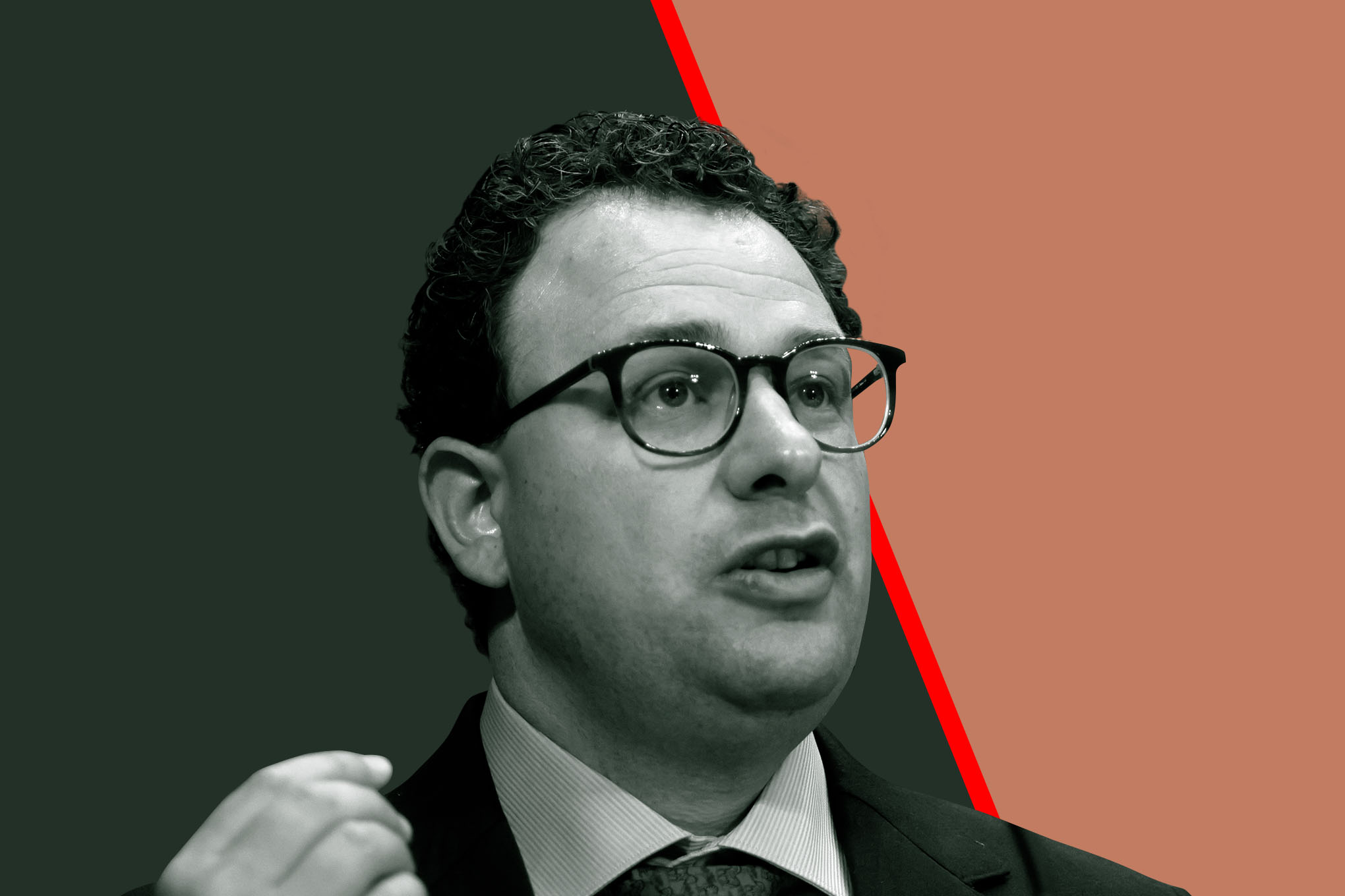 Photo illustration of Dario Amodei of Anthropic.