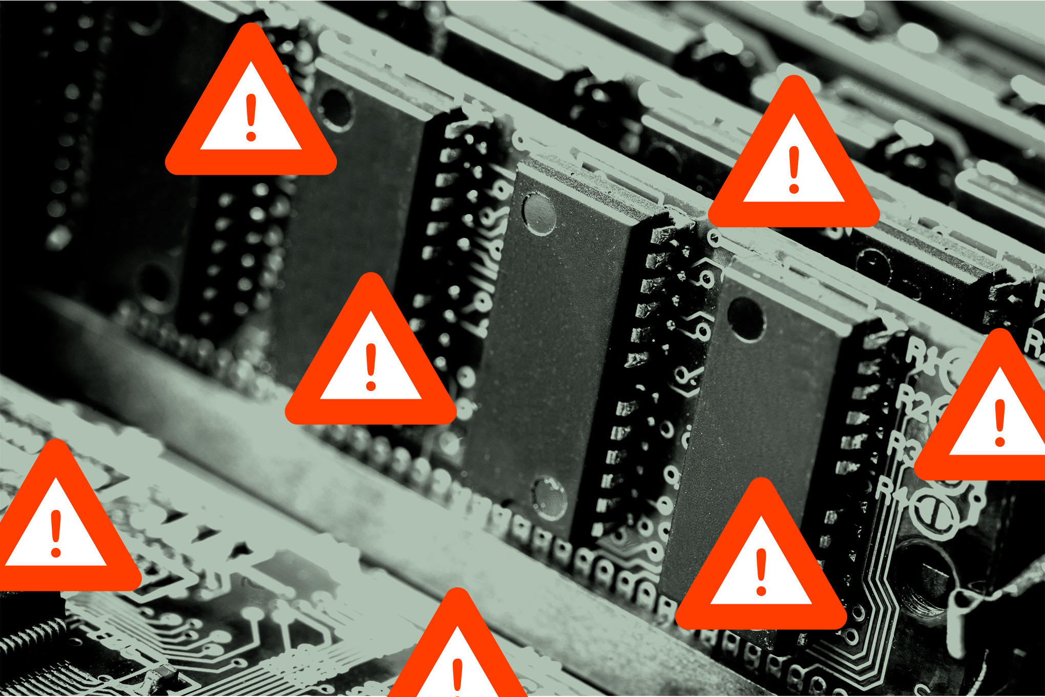 Ram pieces with error message symbol.