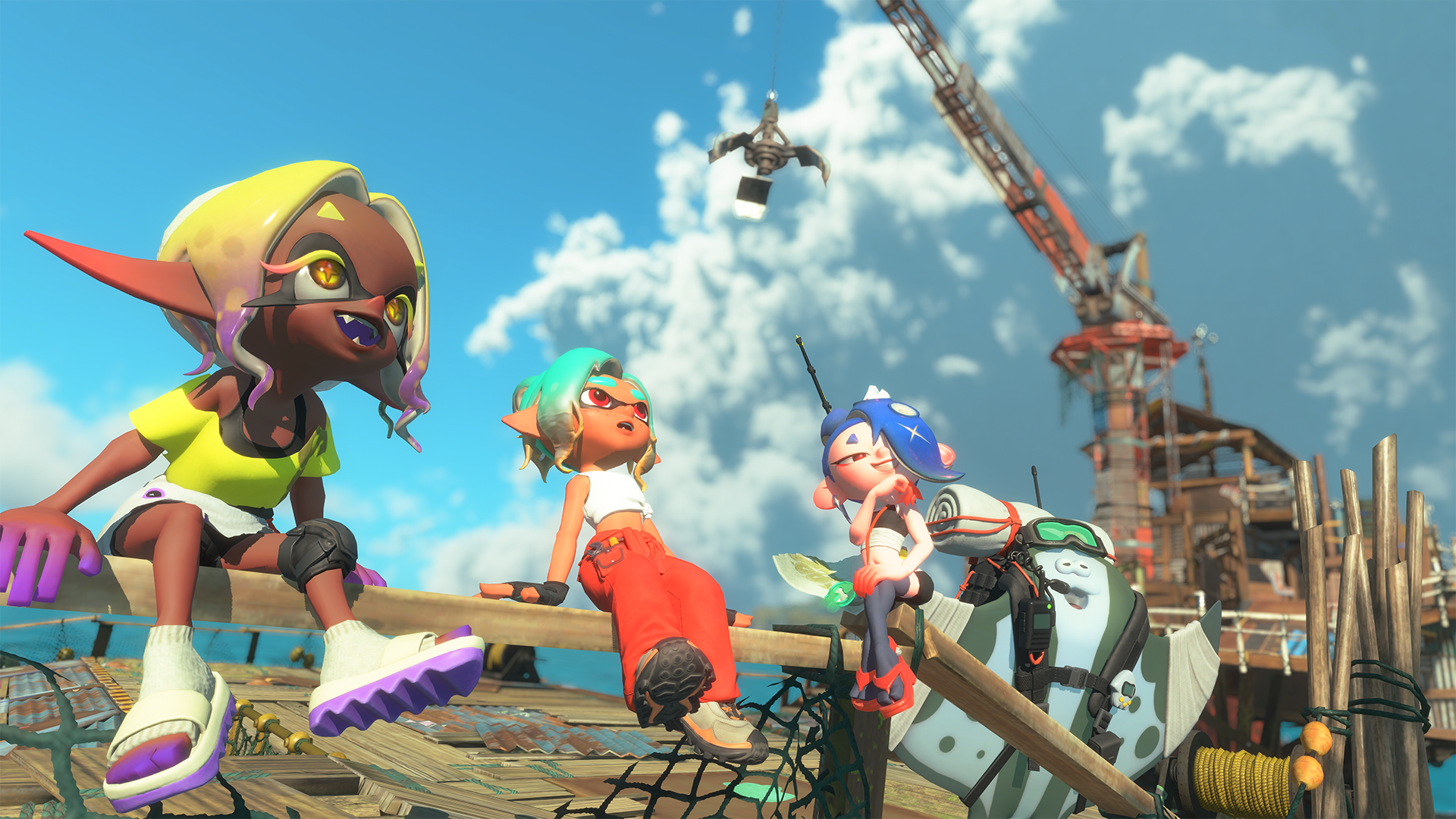 A screenshot from the video game Splatoon Raiders.