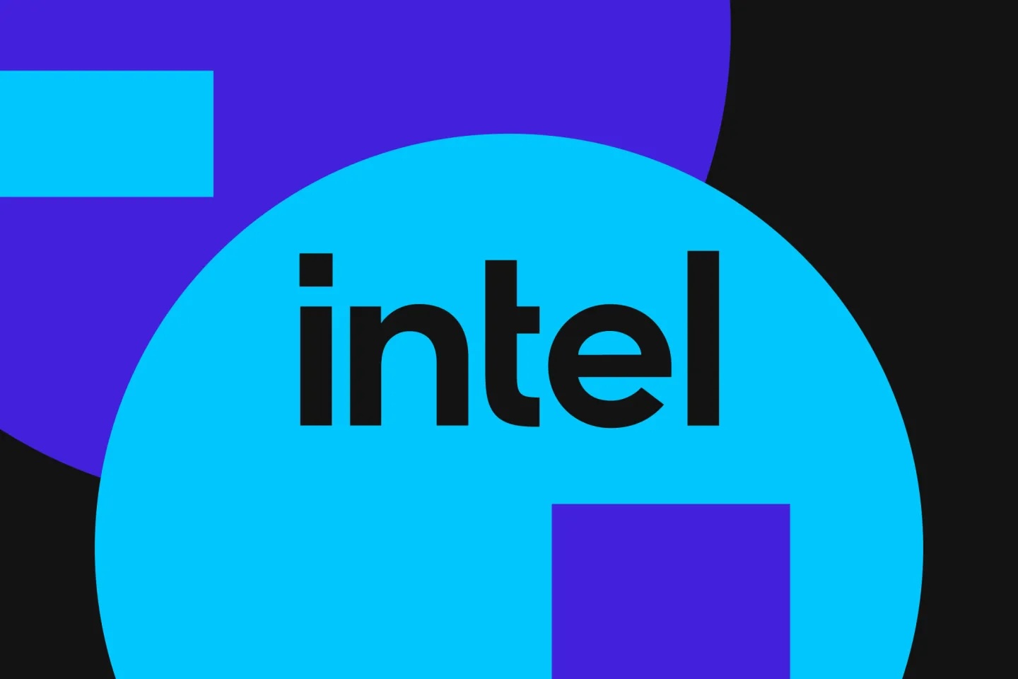 Vector illustration of the Intel logo.