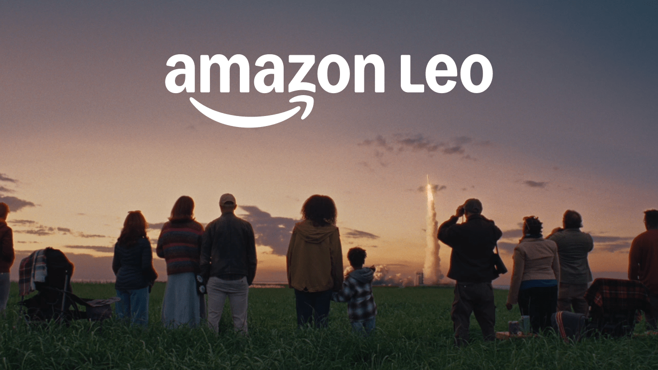 A screenshot from the launch video for Amazon Leo