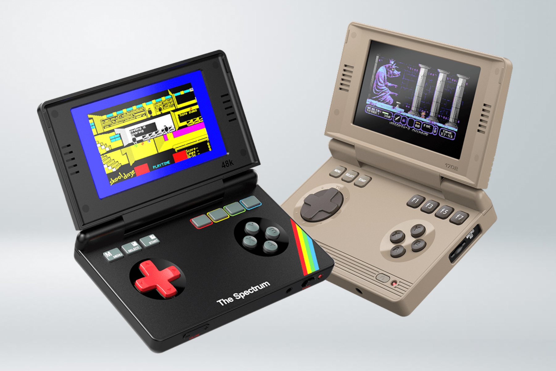 The Blaze Entertainment The Spectrum and The C64 handhelds.