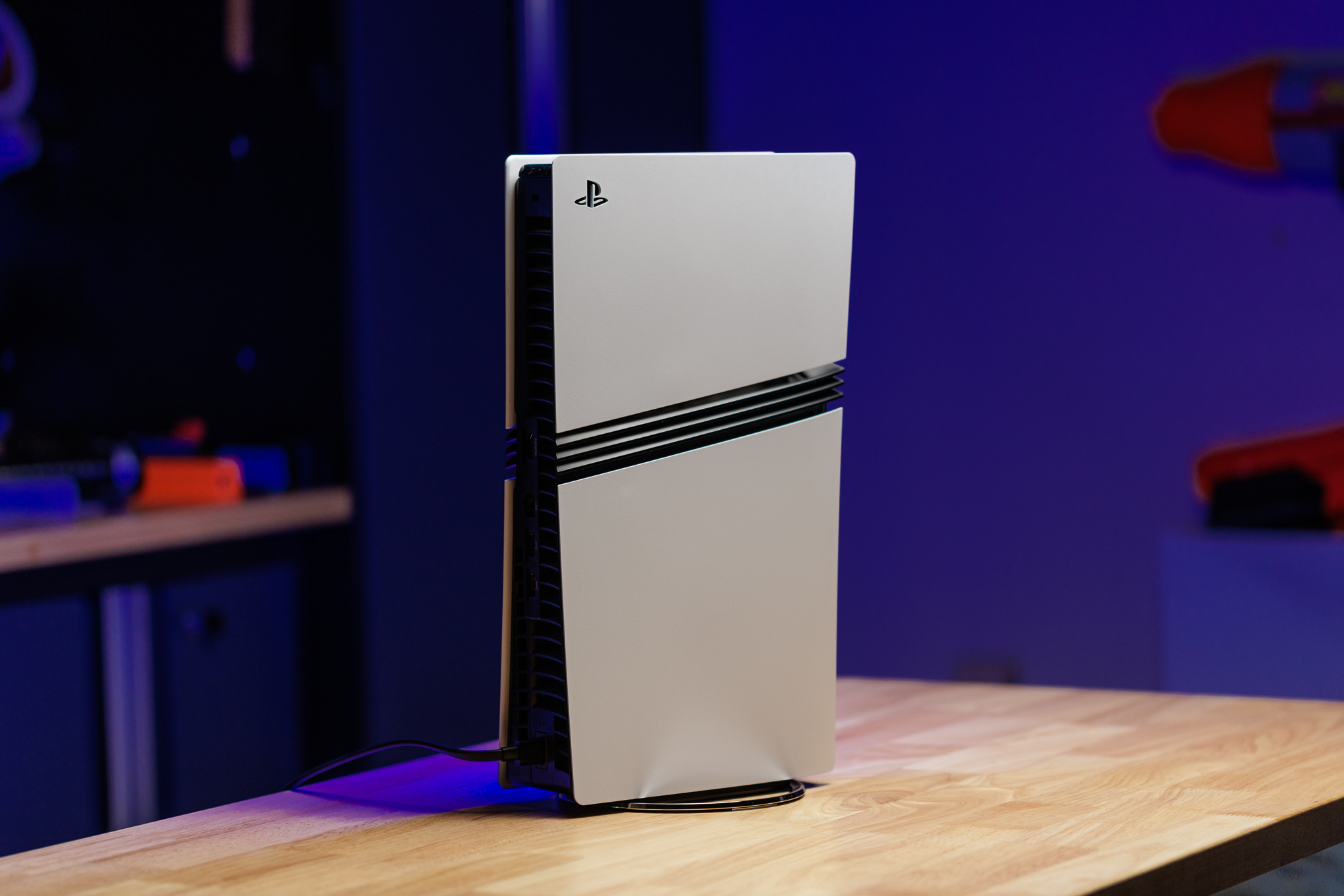 The PlayStation 5 Pro on a table.