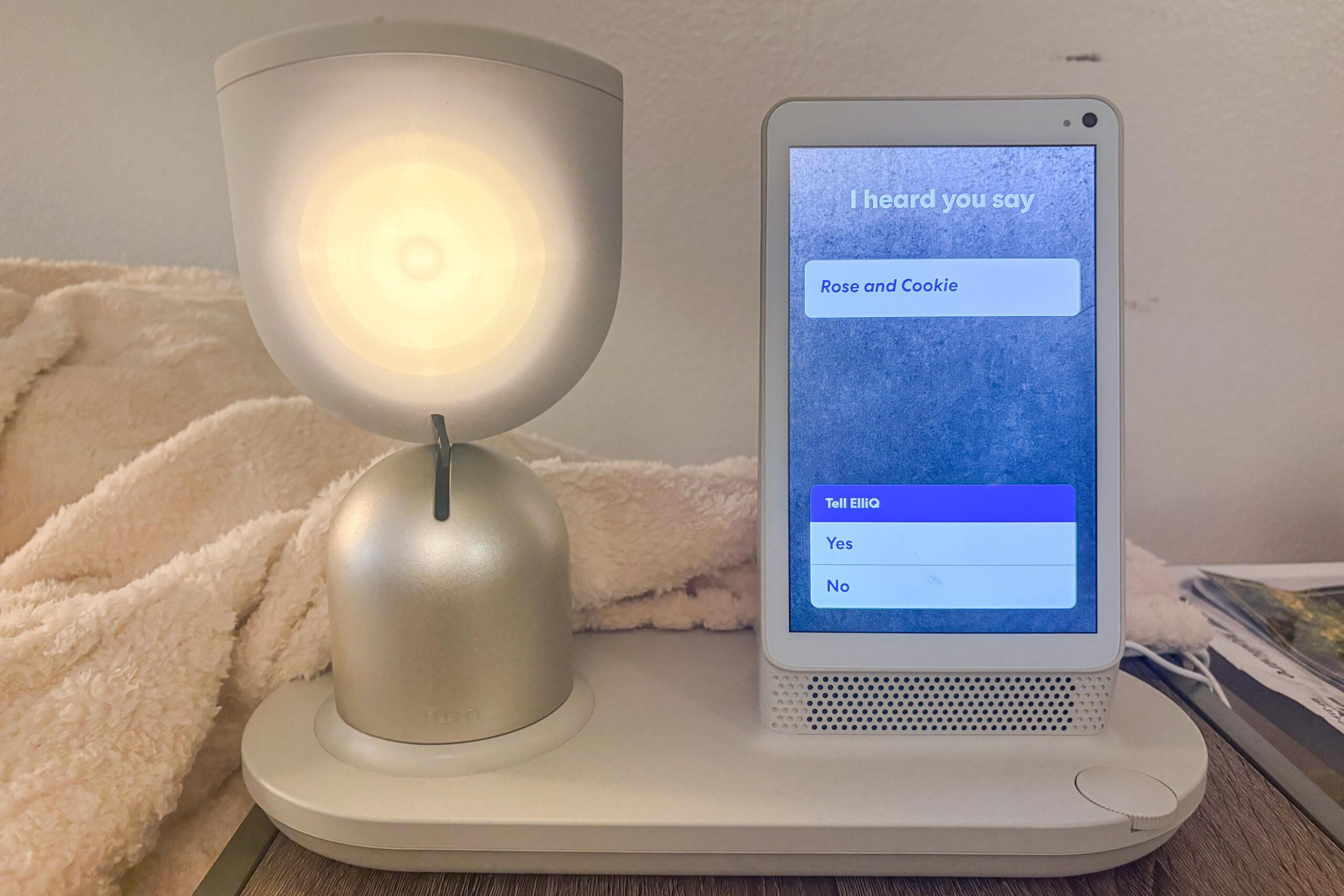 ElliQ and its smart display.