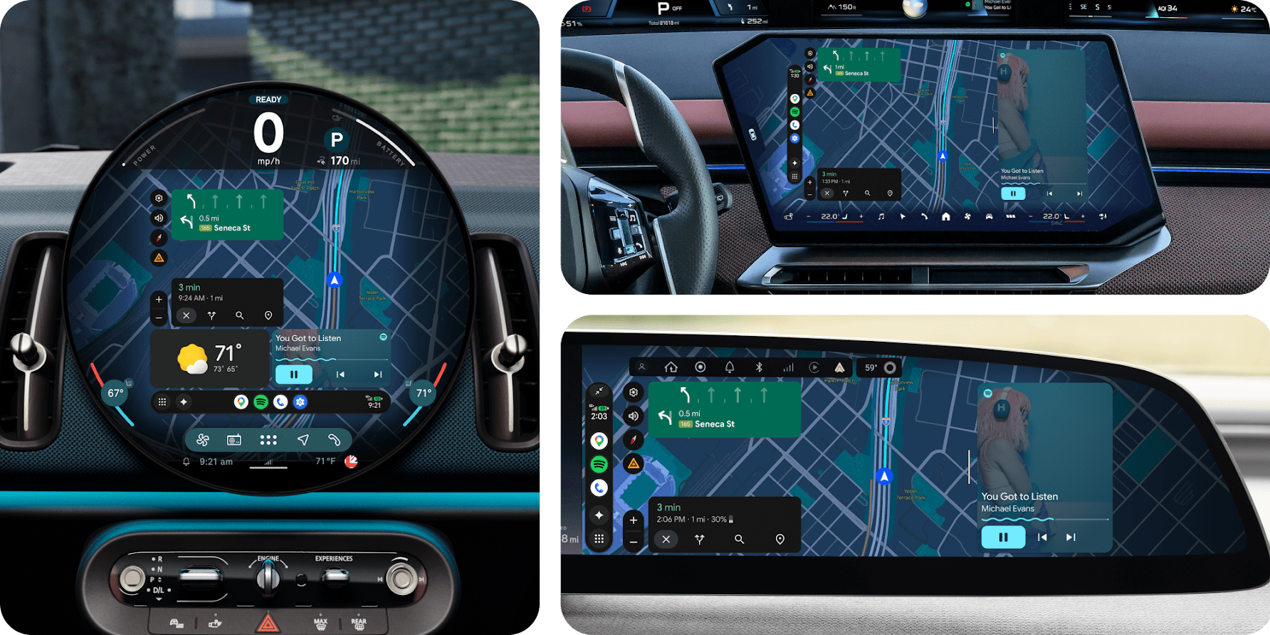Android Auto screen shapes
