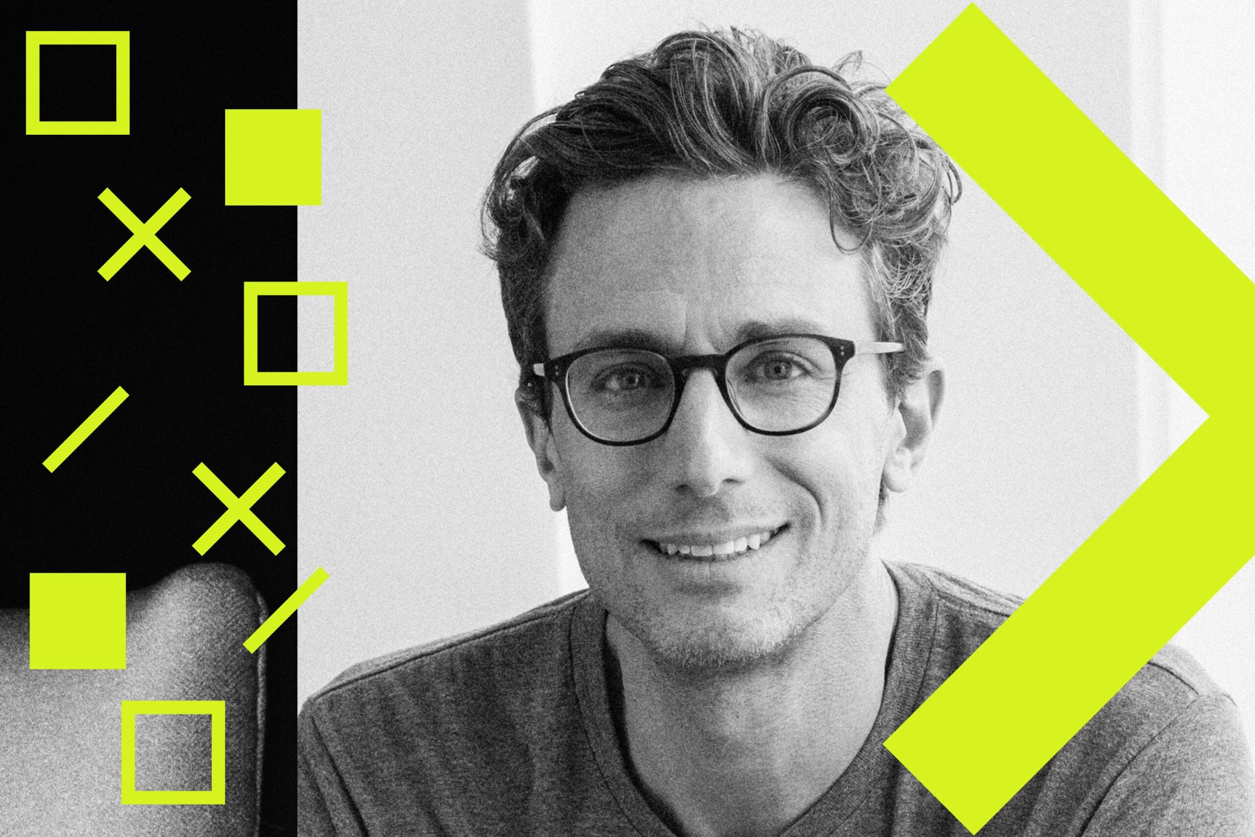 An illustrated headshot of Jonah Peretti