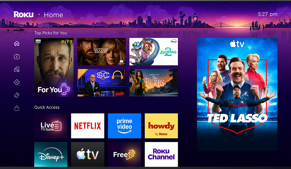Roku new homescreen