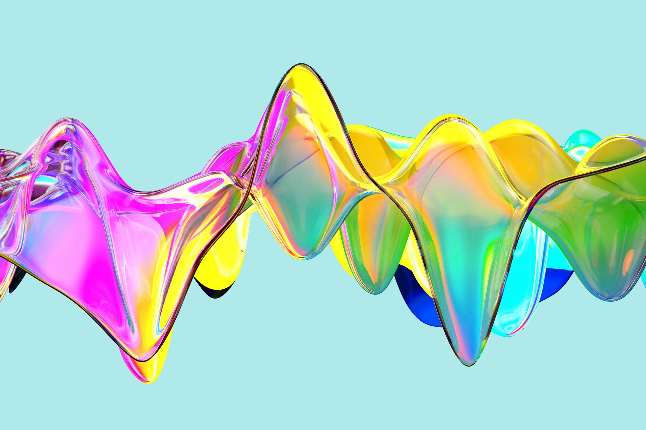 Colorful soundwaves