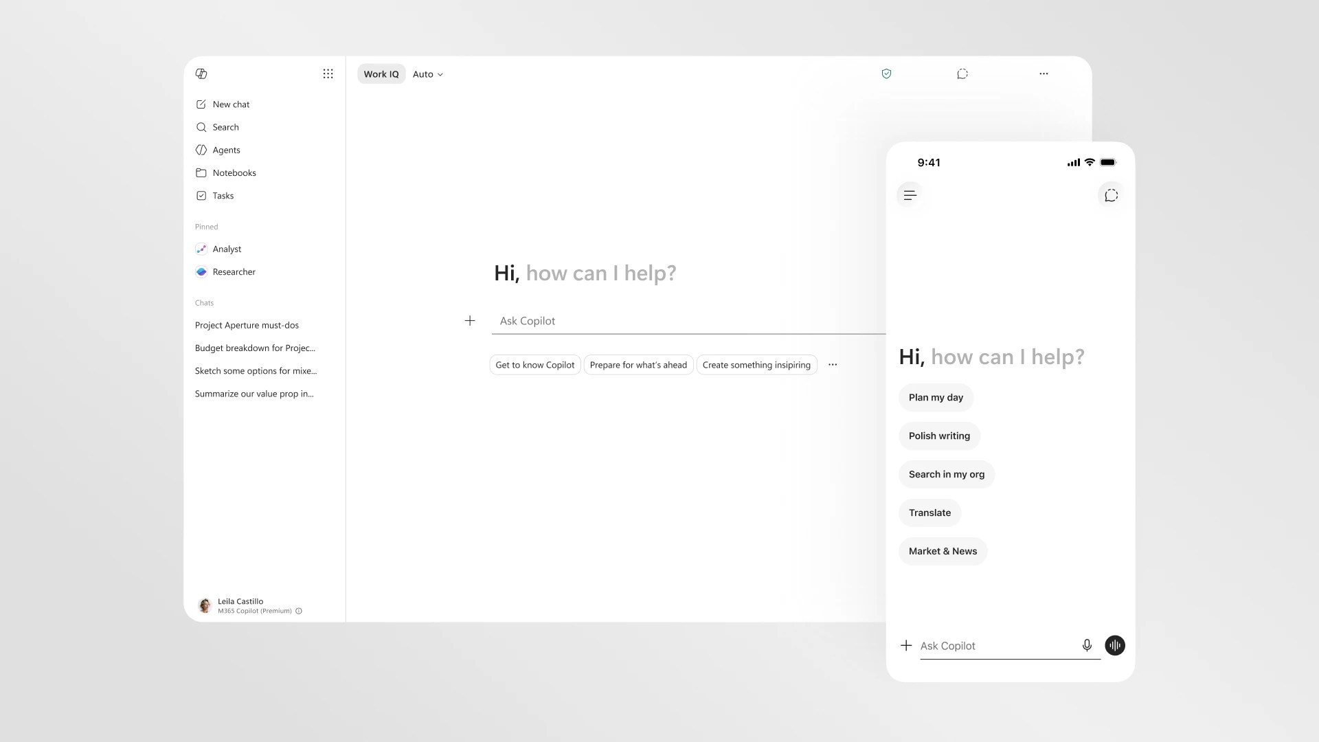 Microsoft 365 Copilot redesign