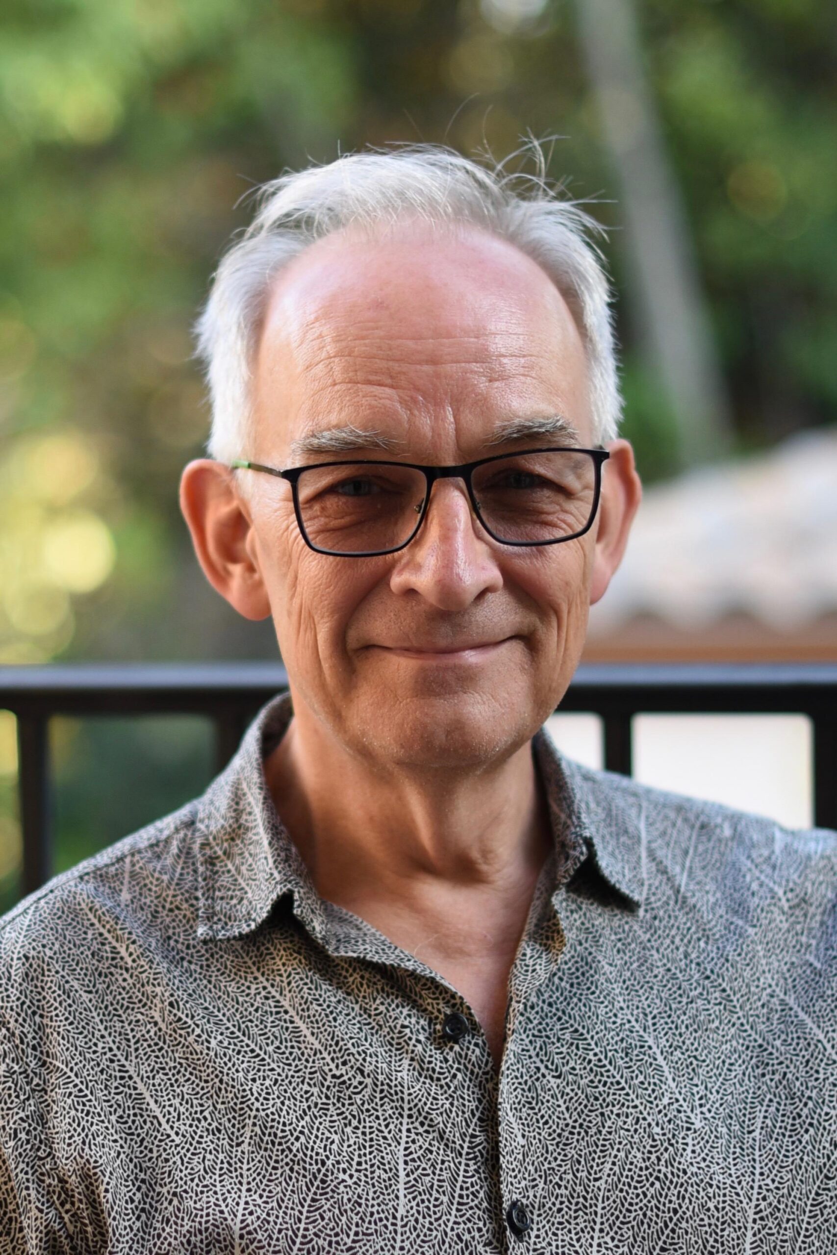 Roger Linn, the inventor of the LM-1, the LinnDrum, and the MPC sitting outside.
