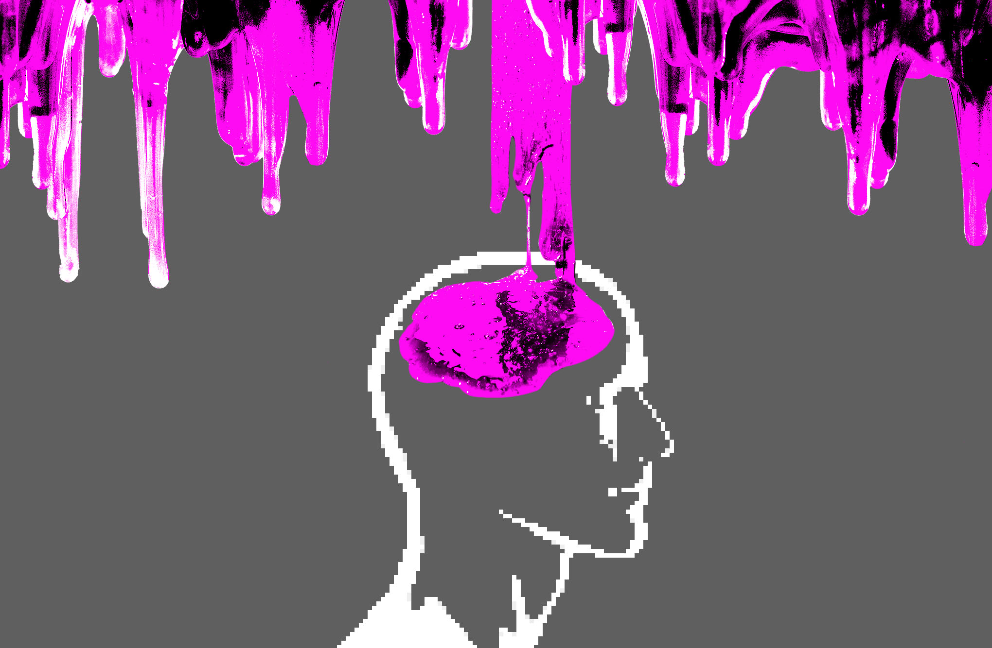 Pink slime in place of a brain.