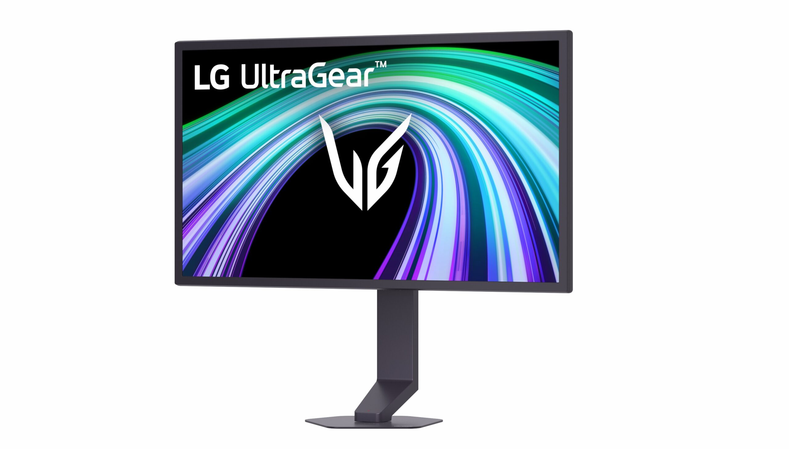 LG gaming monitor against a white background