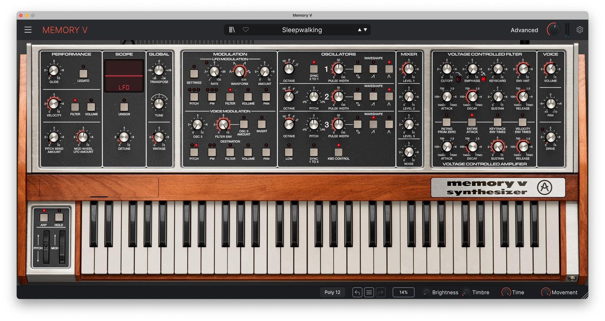 Arturia’s Memory V plugin.