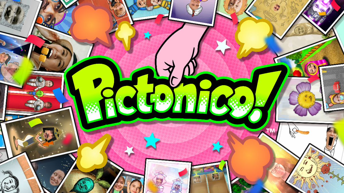 Promotional art for the Nintendo game Pictonico.