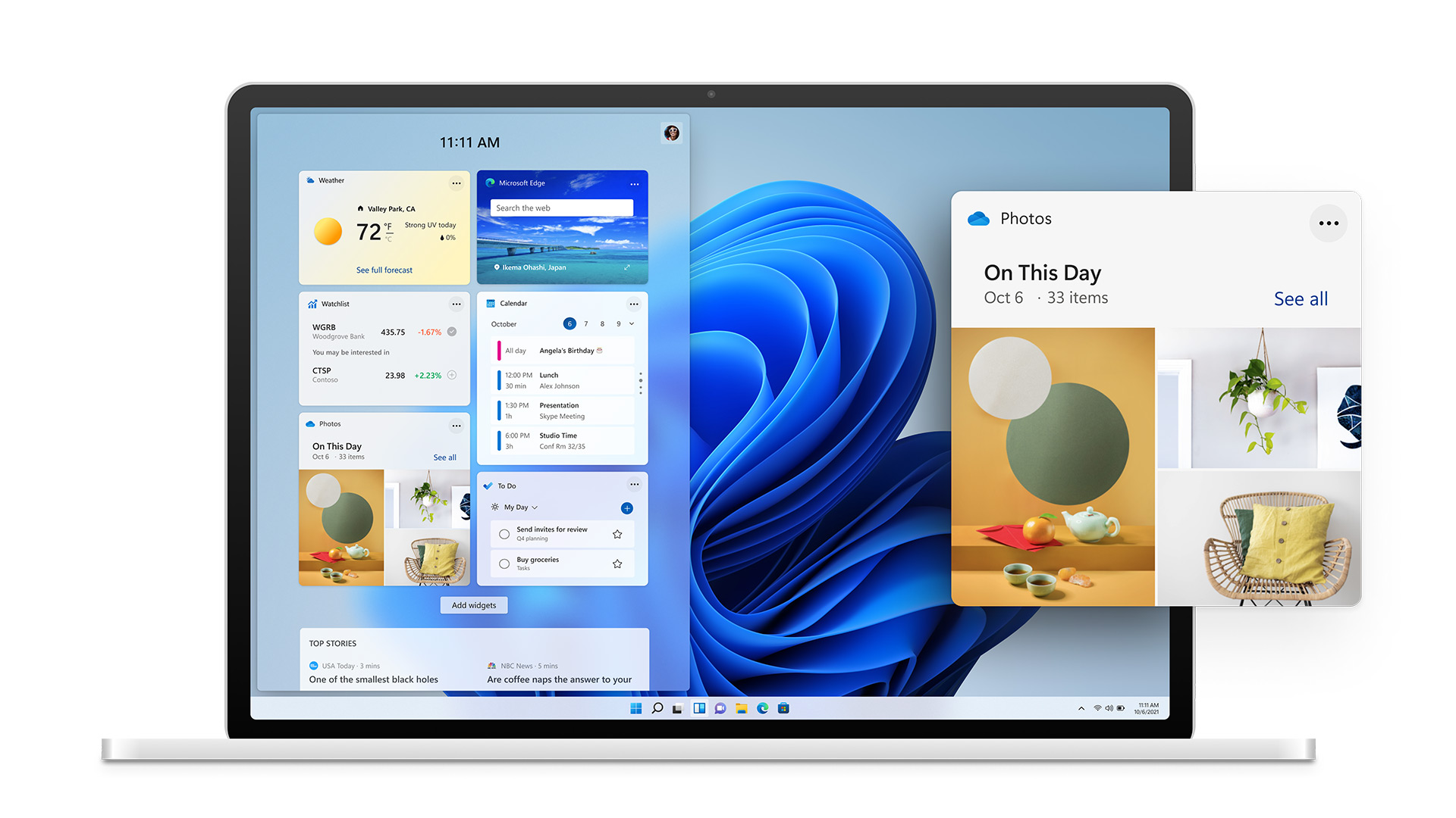 The Windows Widgets panel in Windows 11