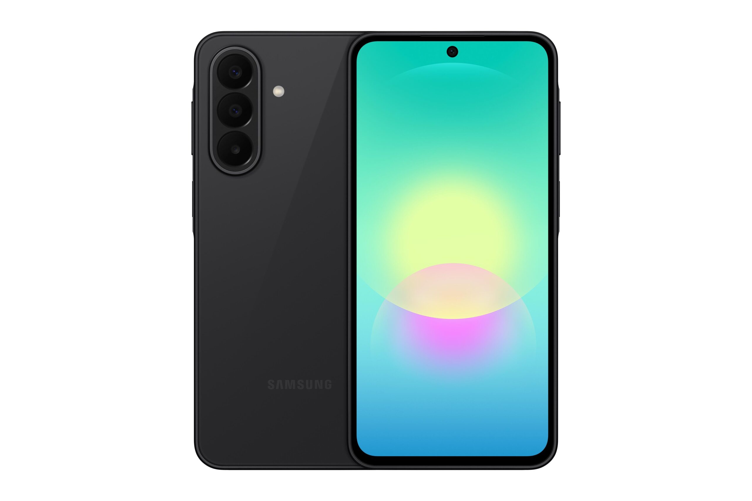 Product render of Samsung Galaxy A27 in black