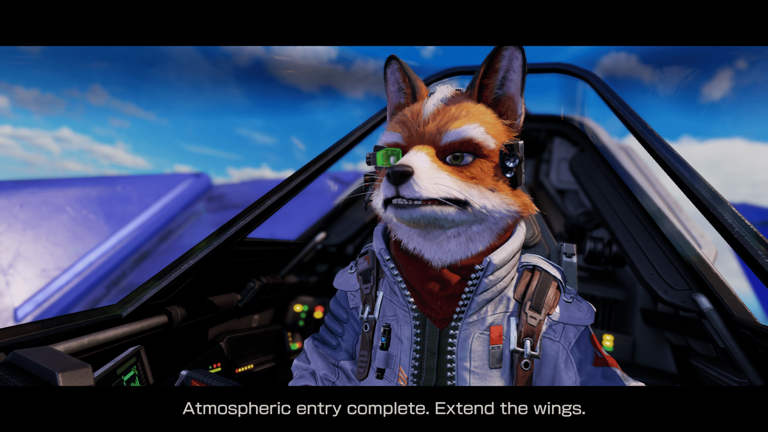 A screenshot from the video game Star Fox.