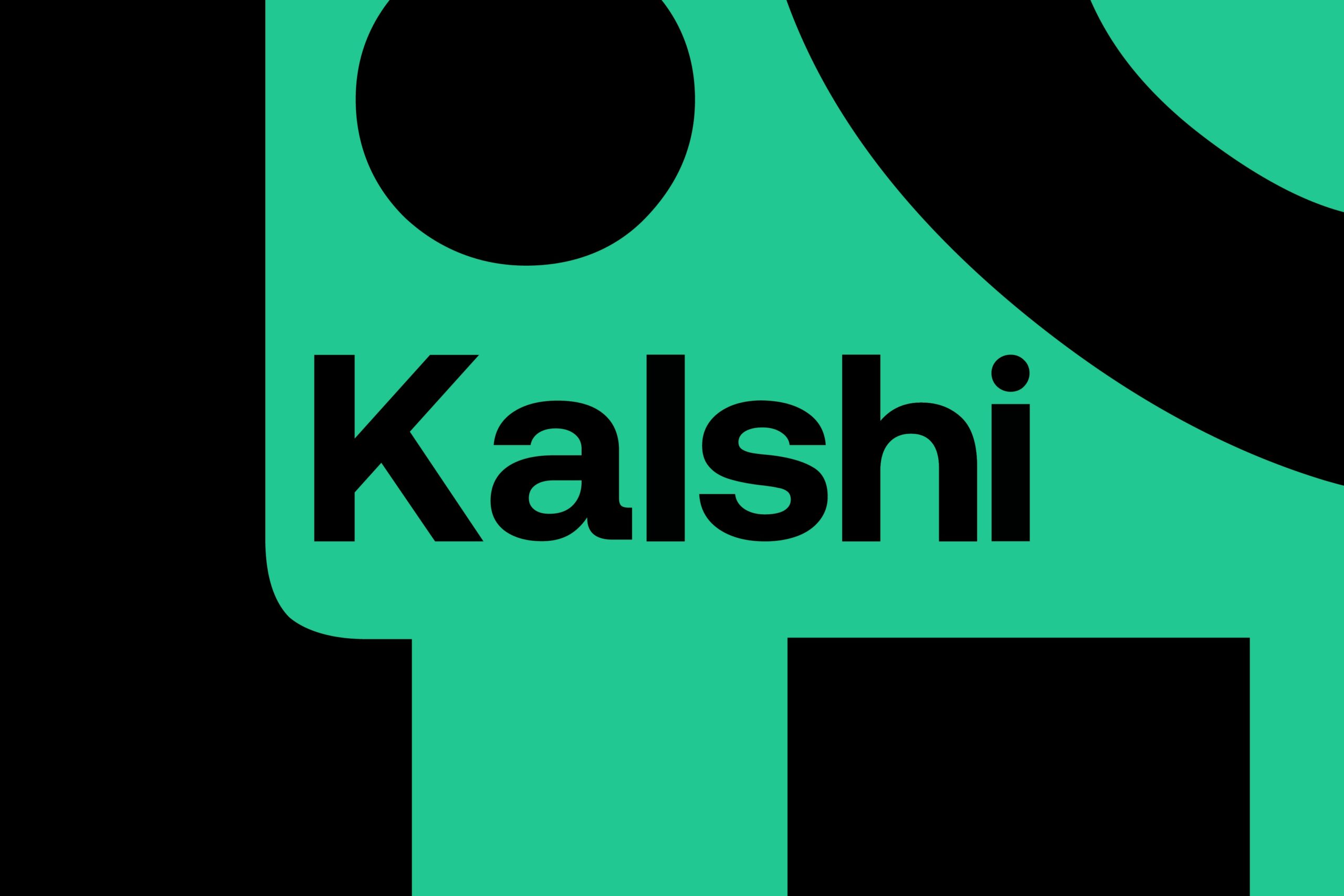 Kalshi logo on a green background.