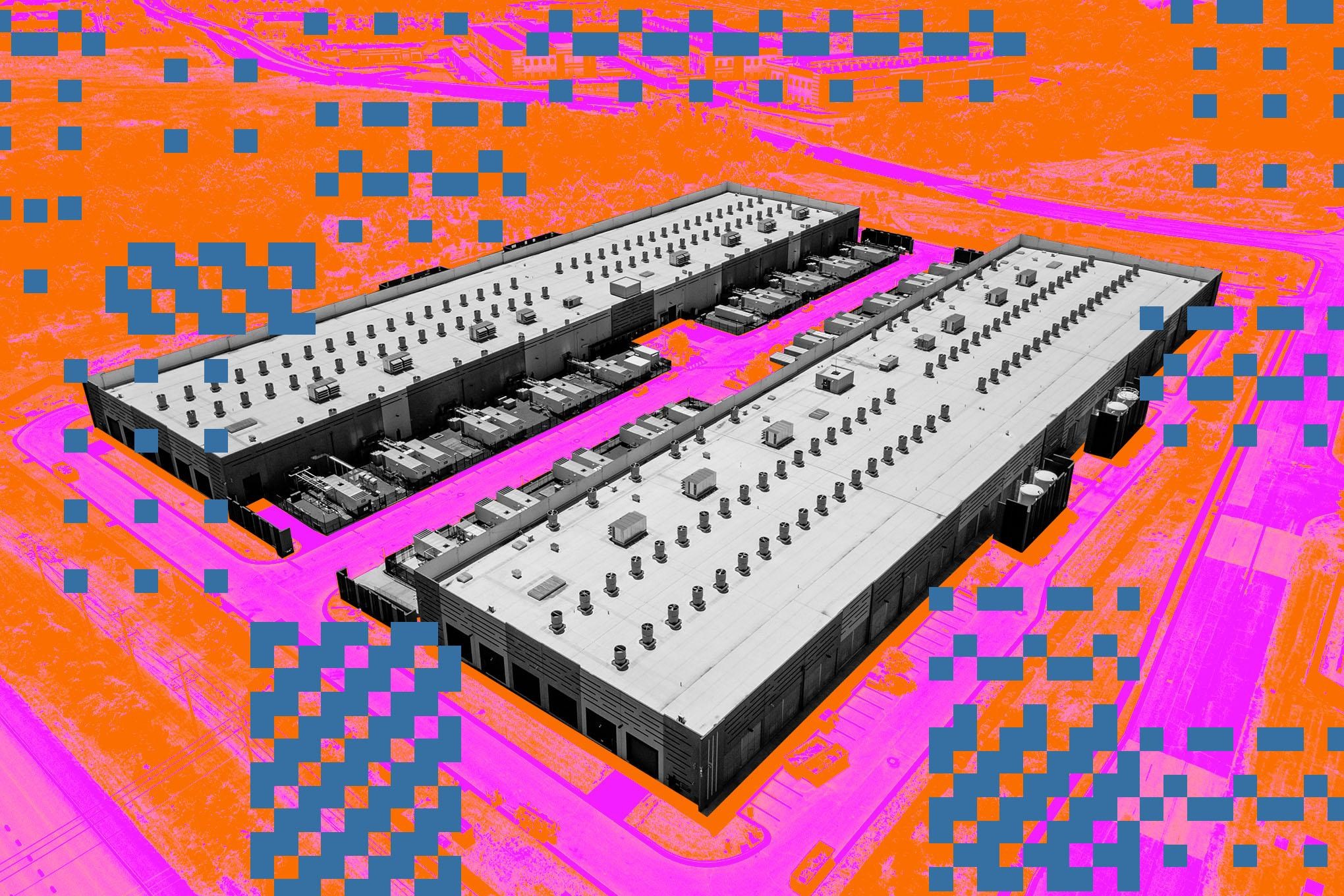 Graphic image of a data center.