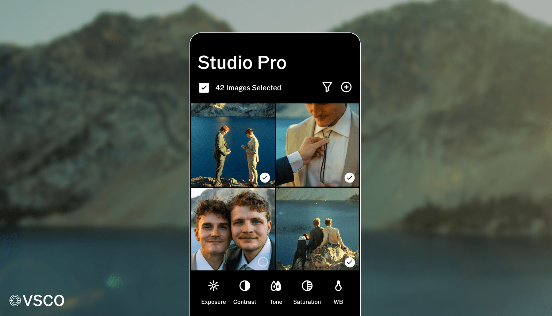 A screenshot of the VSCO Studio Pro app
