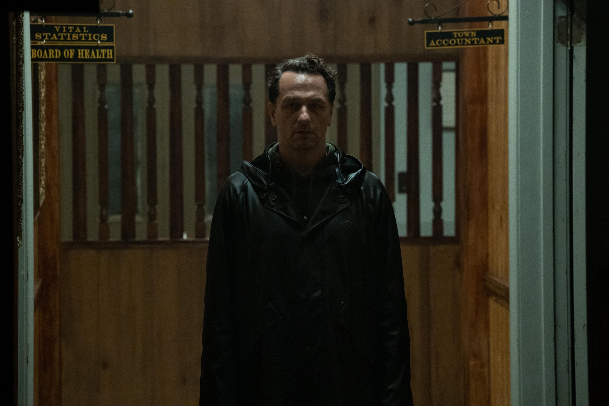 A still image from the Apple TV series Widow’s Bay.