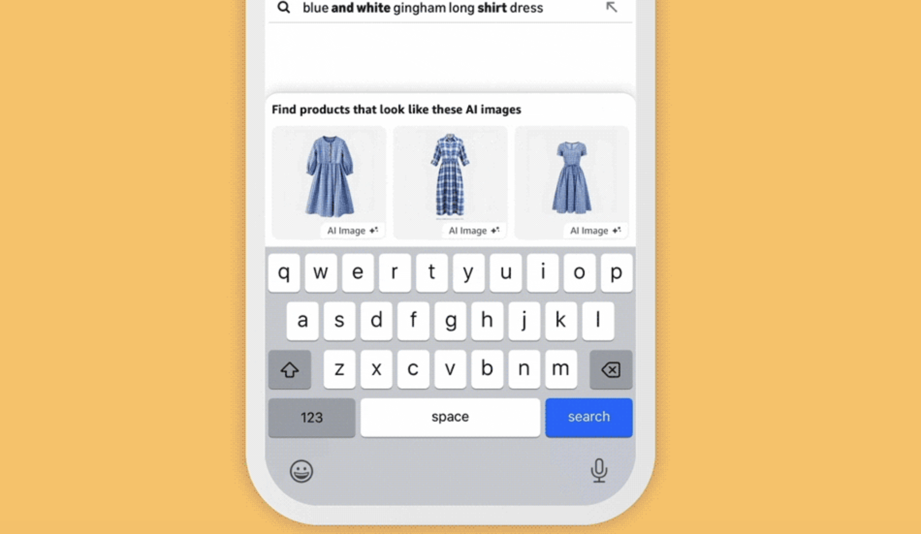 An image showing AI-generated Amazon results