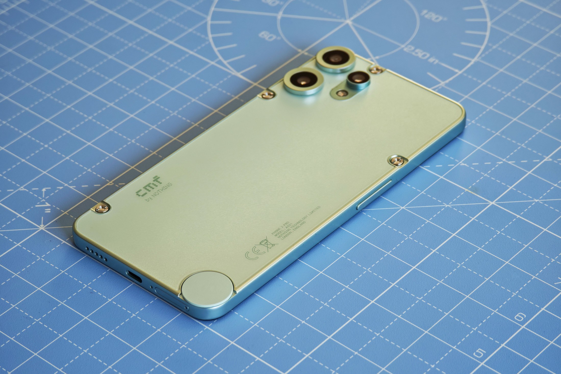 The CMF Phone 2 Pro with none of its accessories attached