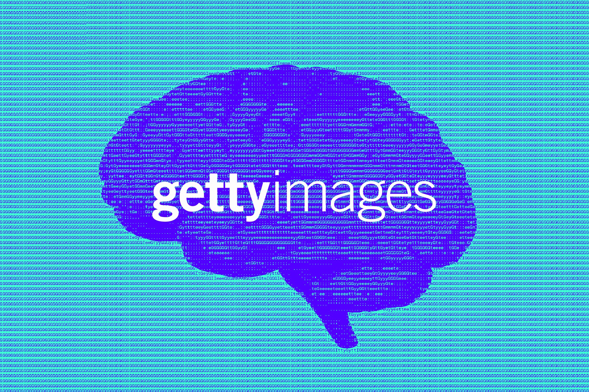 An illustration of getty images over a brain.