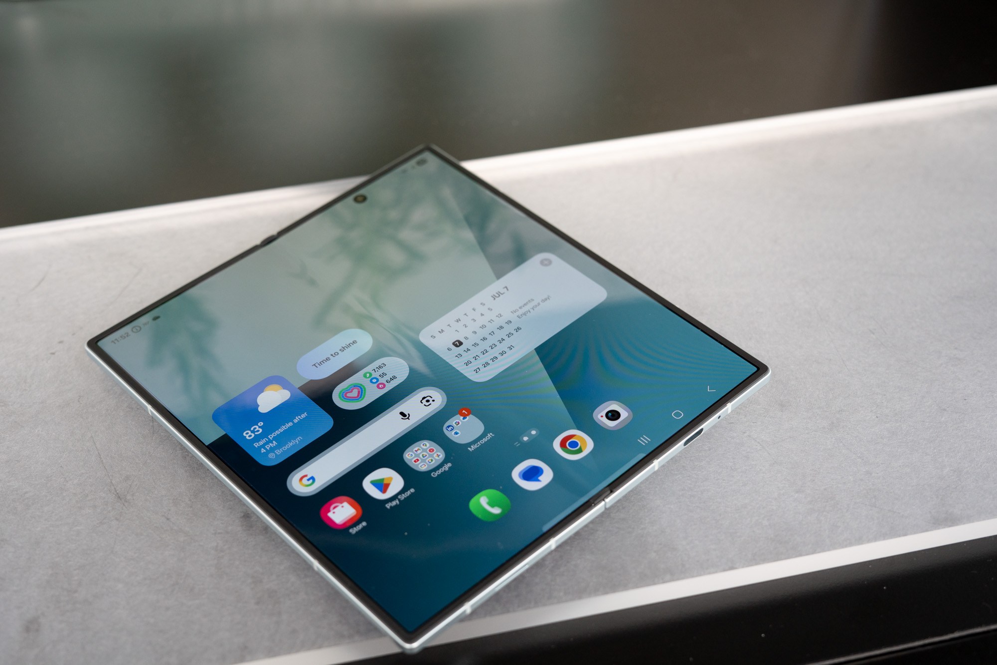 Samsung Galaxy Z Fold 7 showing inner screen unfolded.