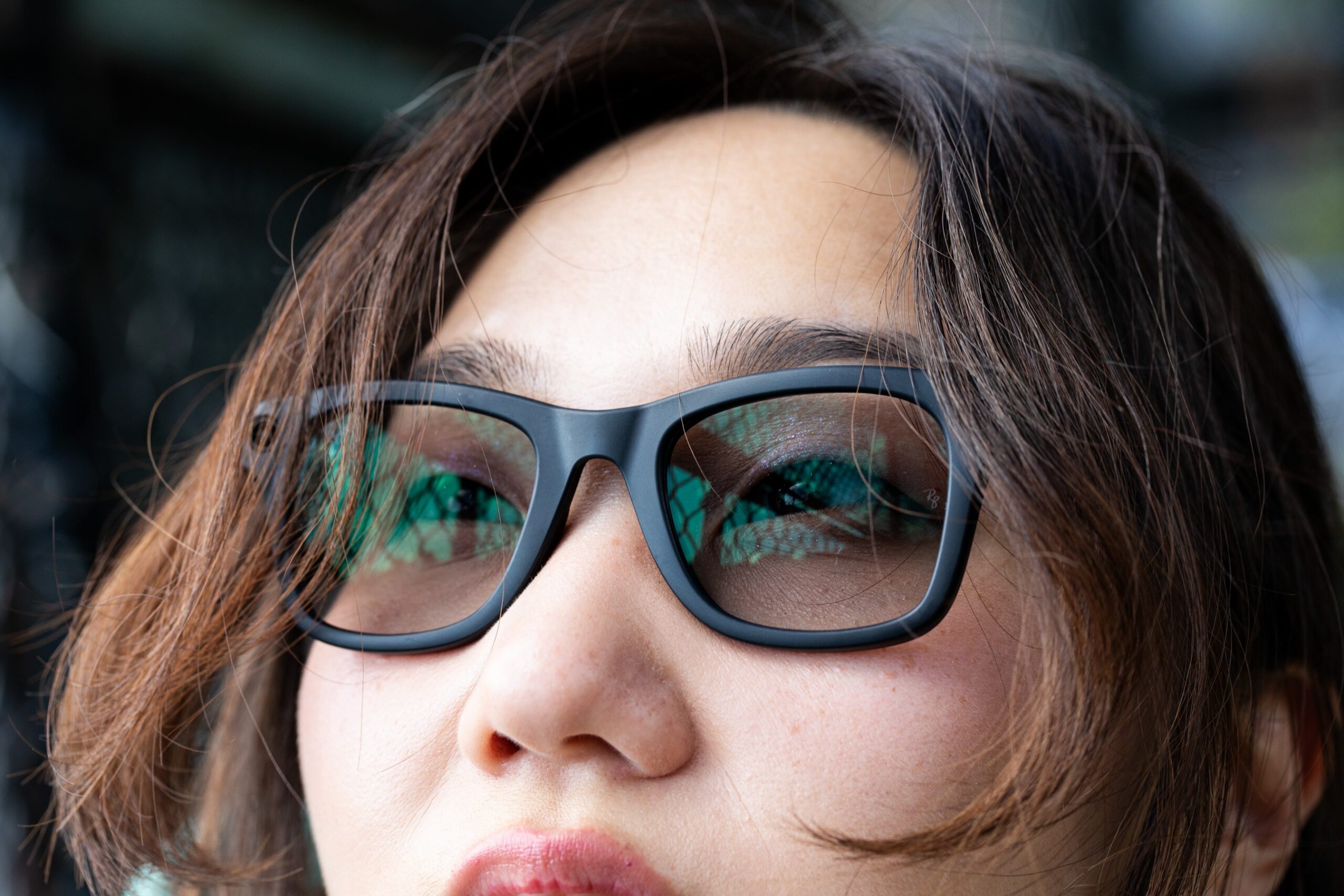 The Verge’s Victoria Song wearing the Ray-Ban Meta Gen 2 smart glasses.