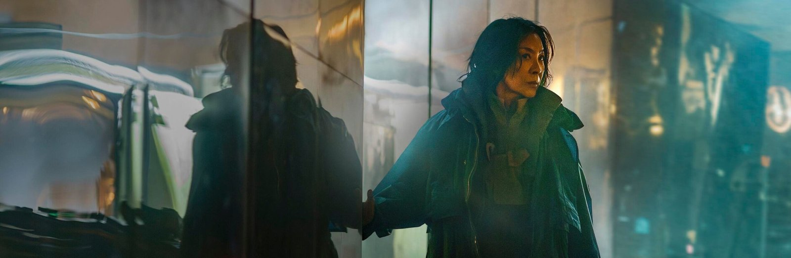 A photo of Michelle Yeoh in the TV series Blade Runner 2099.