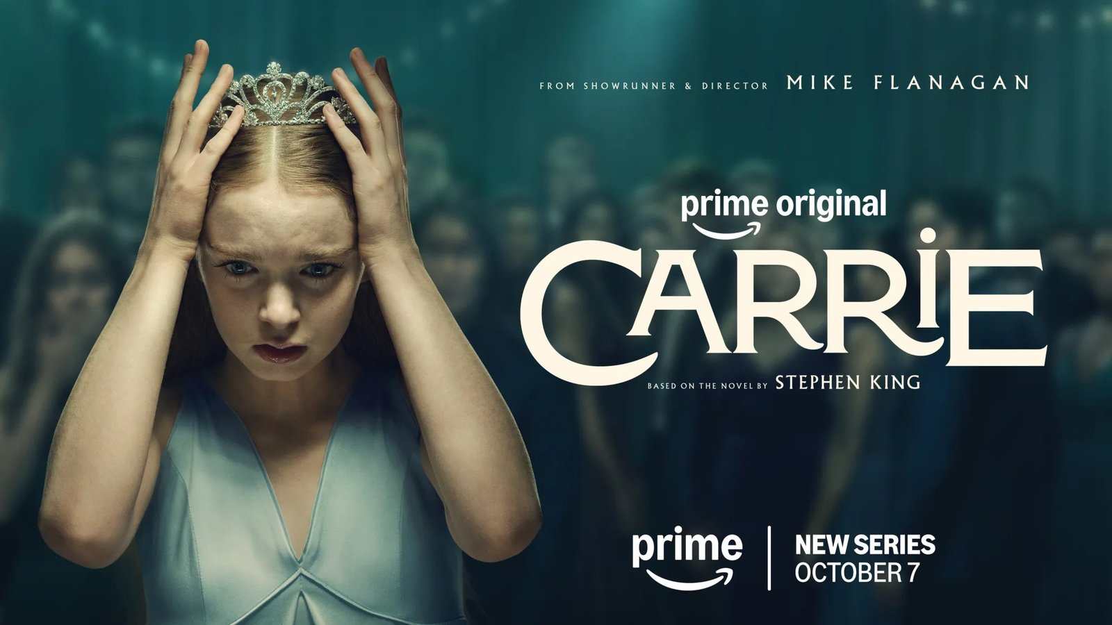 Carrie Amazon series poster listing October 7th debut date.