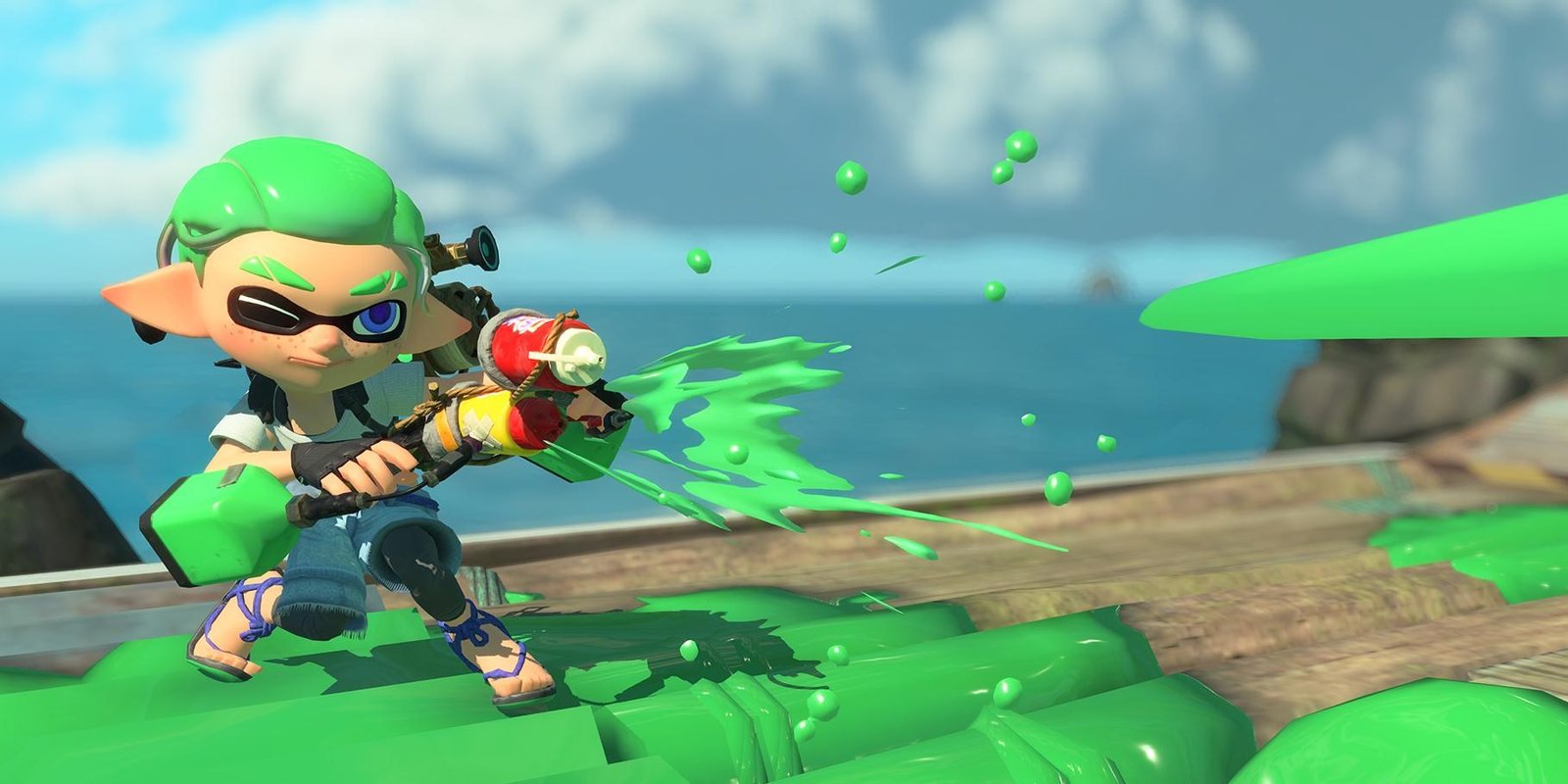 A screenshot from the video game Splatoon Raiders.