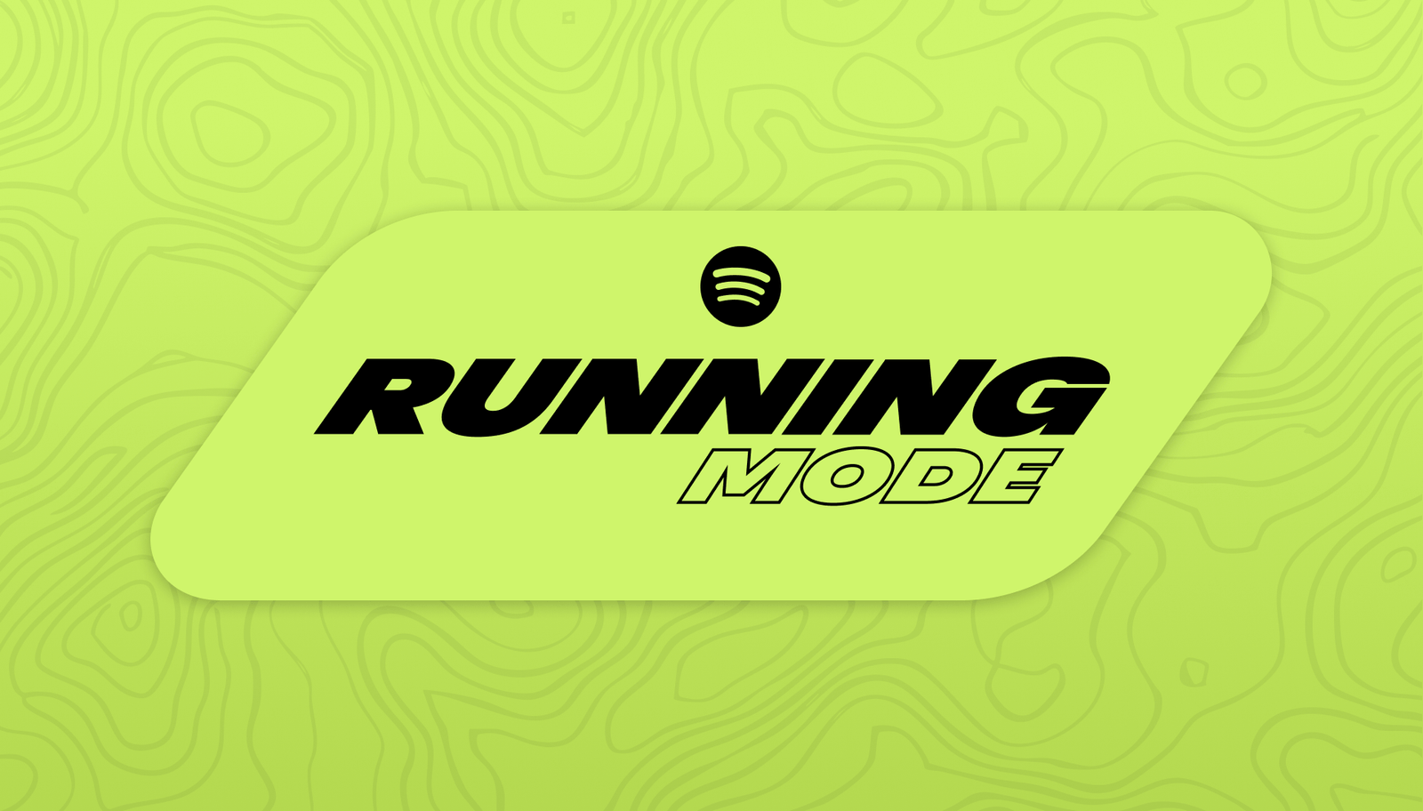 A green promotional image for Spotify’s Running Mode.
