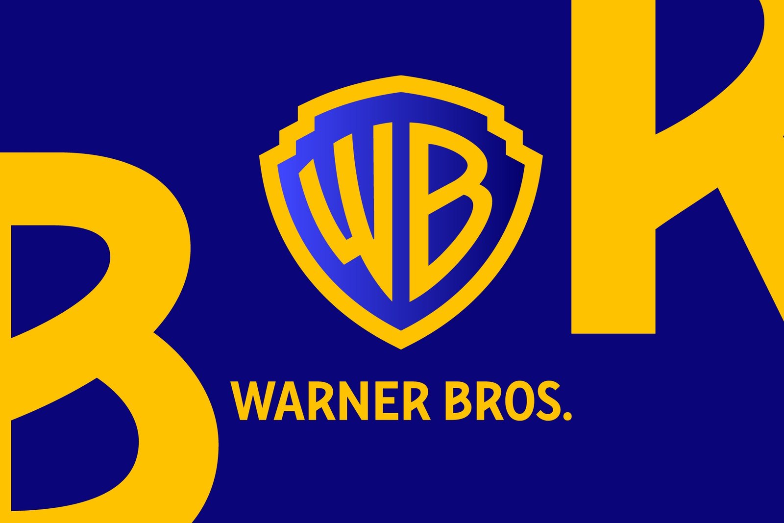 Warner Bros. logo on a graphic blue and yellow background.