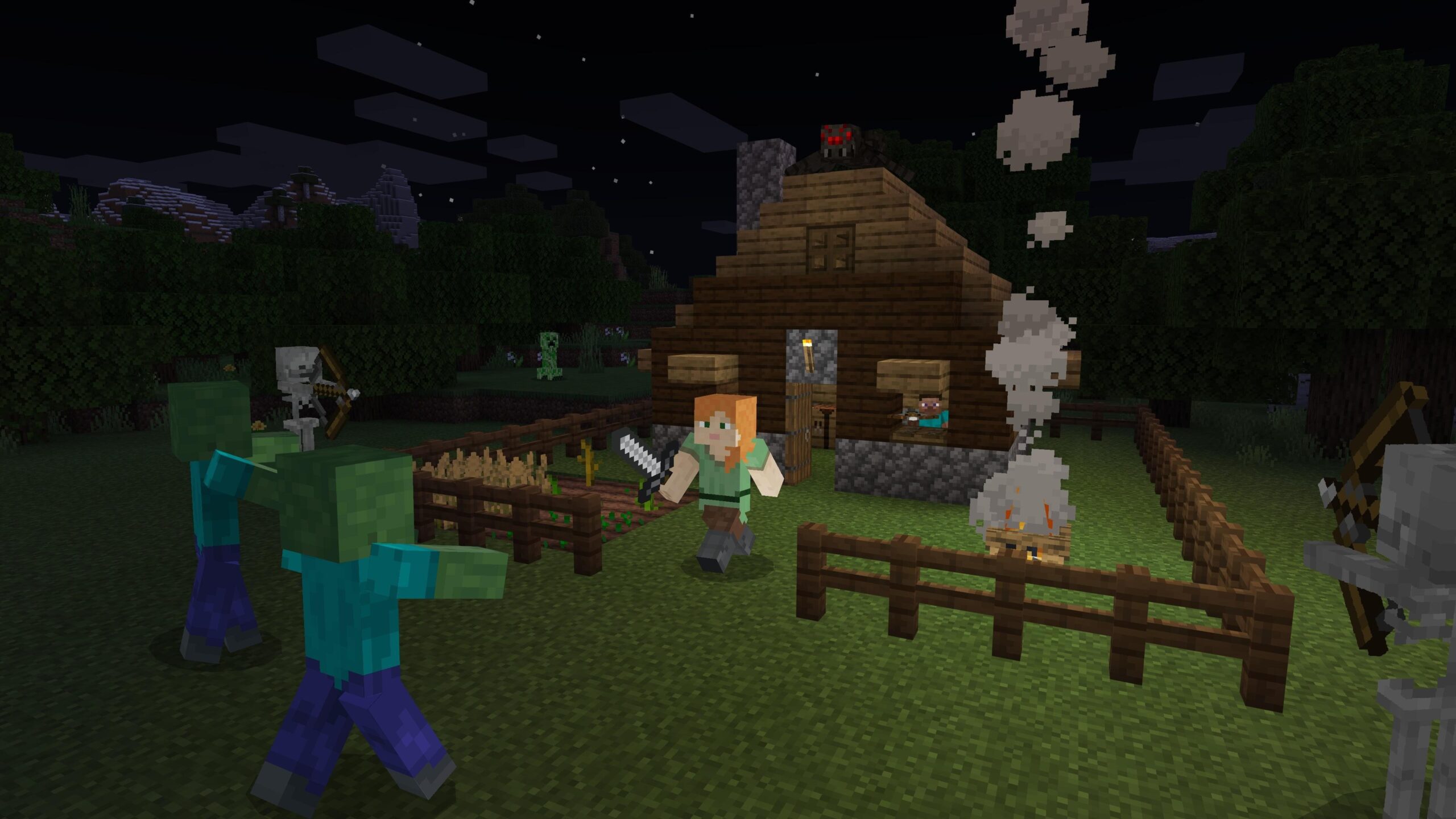 A screenshot from the video game Minecraft.