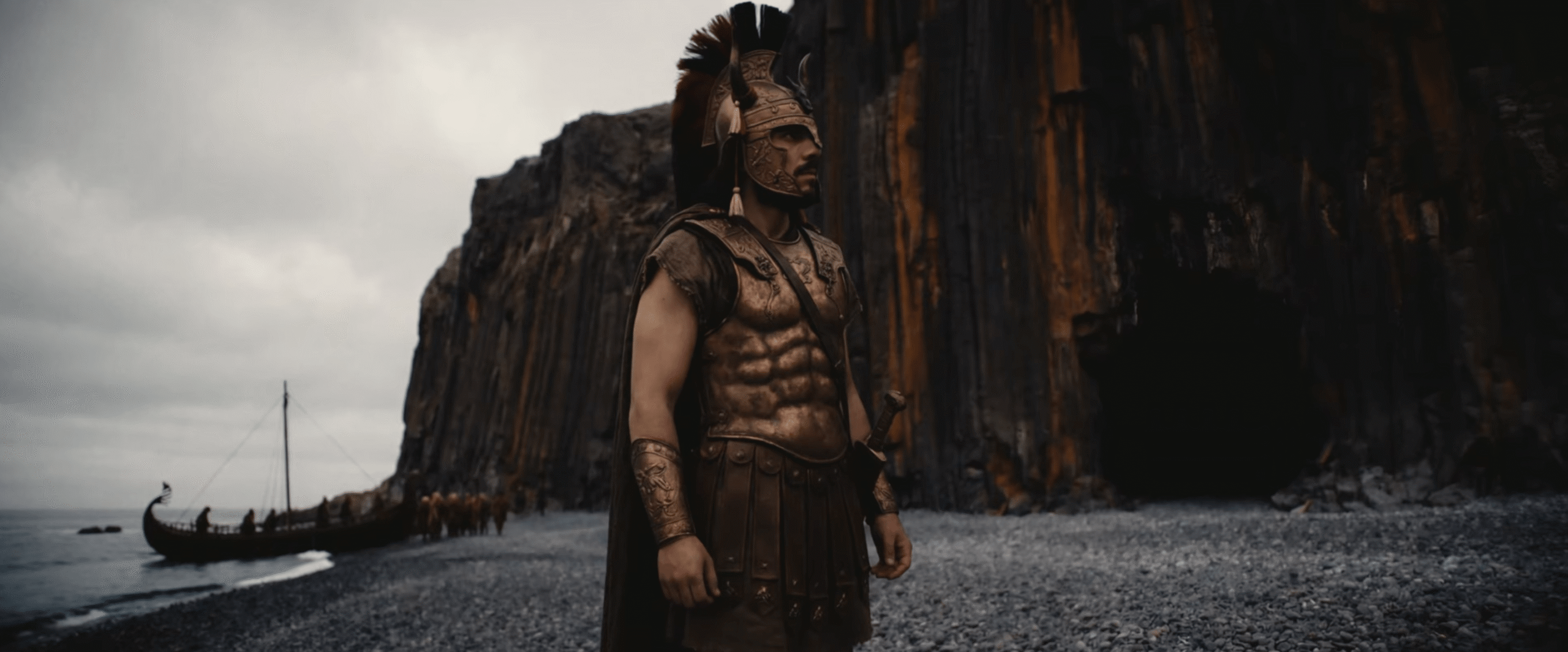 An AI-generated image of a Trojan soldier.